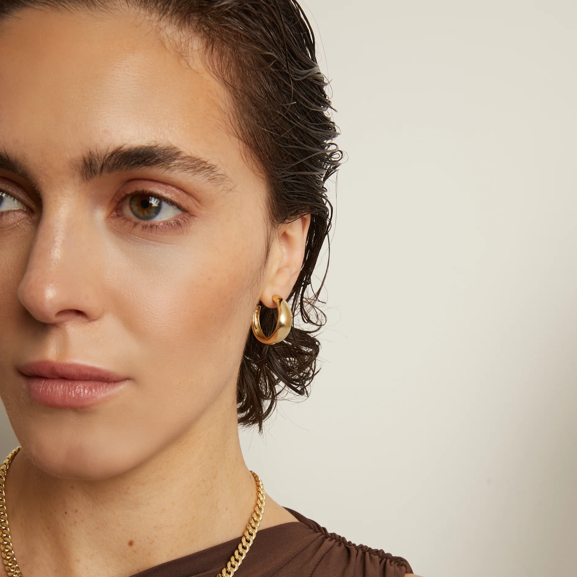 Dome Hoop Earrings - Image 4