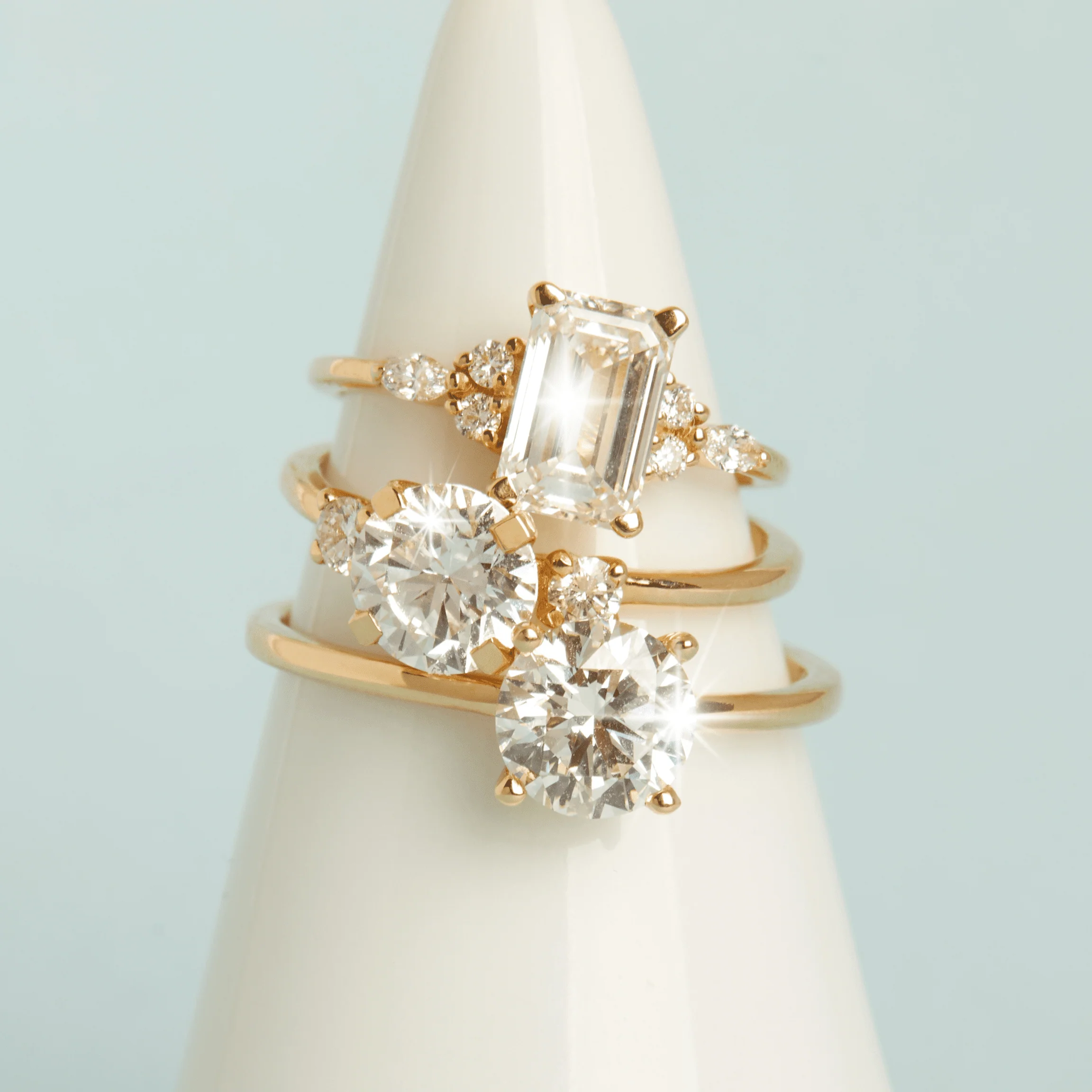 Emerald-Cut Floral Diamond Ring - Image 12