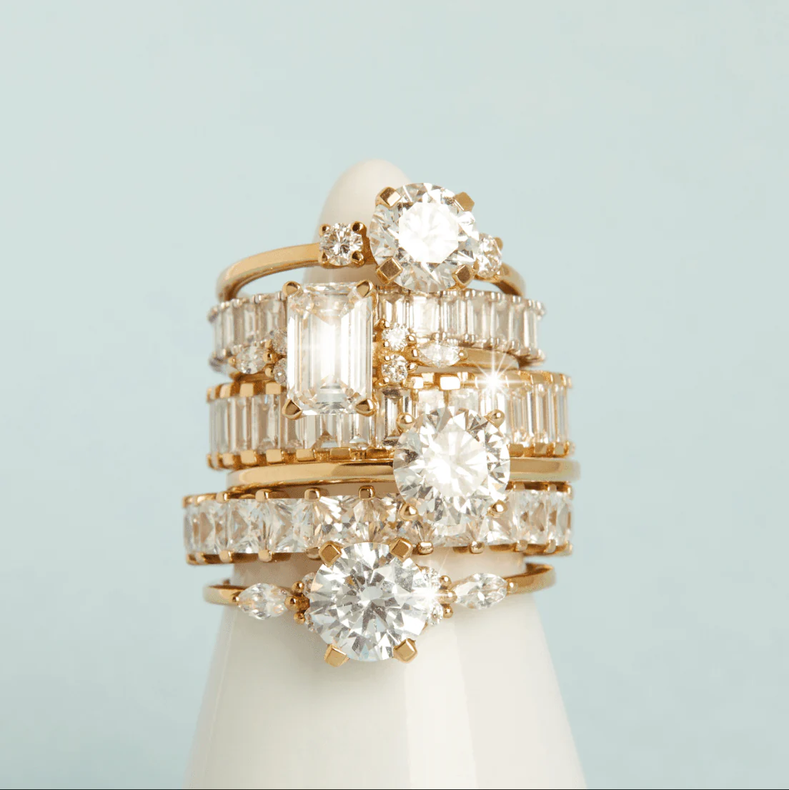 Emerald-Cut Floral Diamond Ring - Image 13