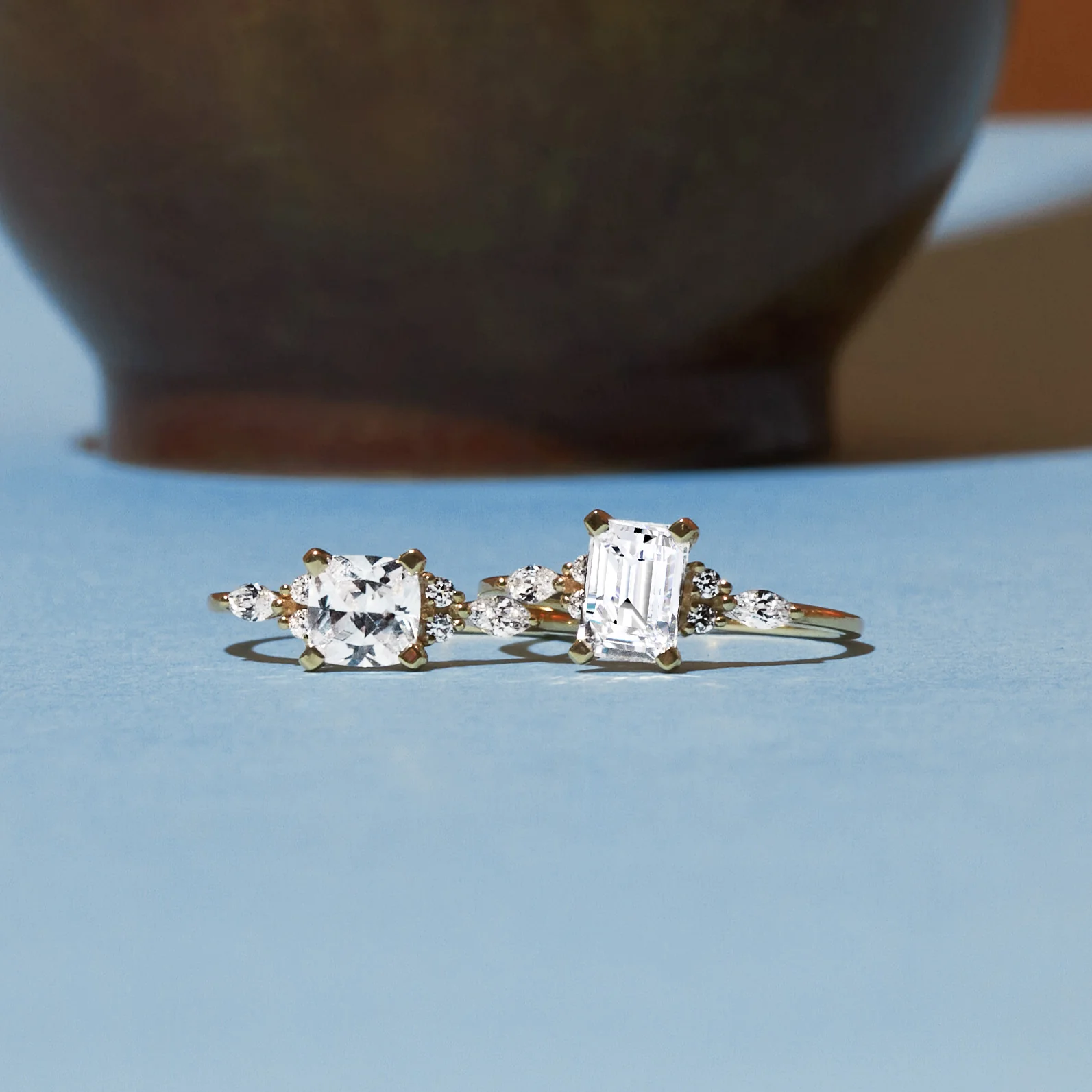 Emerald-Cut Floral Diamond Ring - Image 15