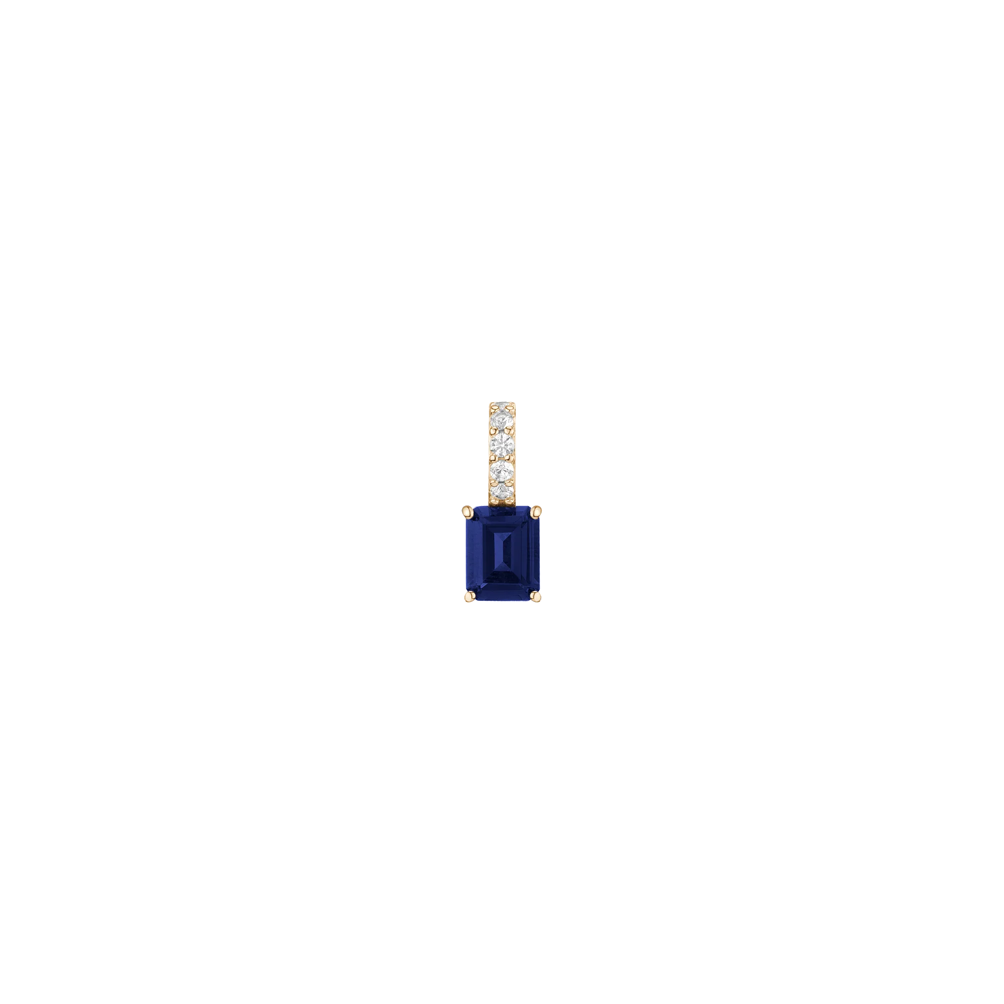 Emerald Cut Tennis Charm Pendant - Image 12