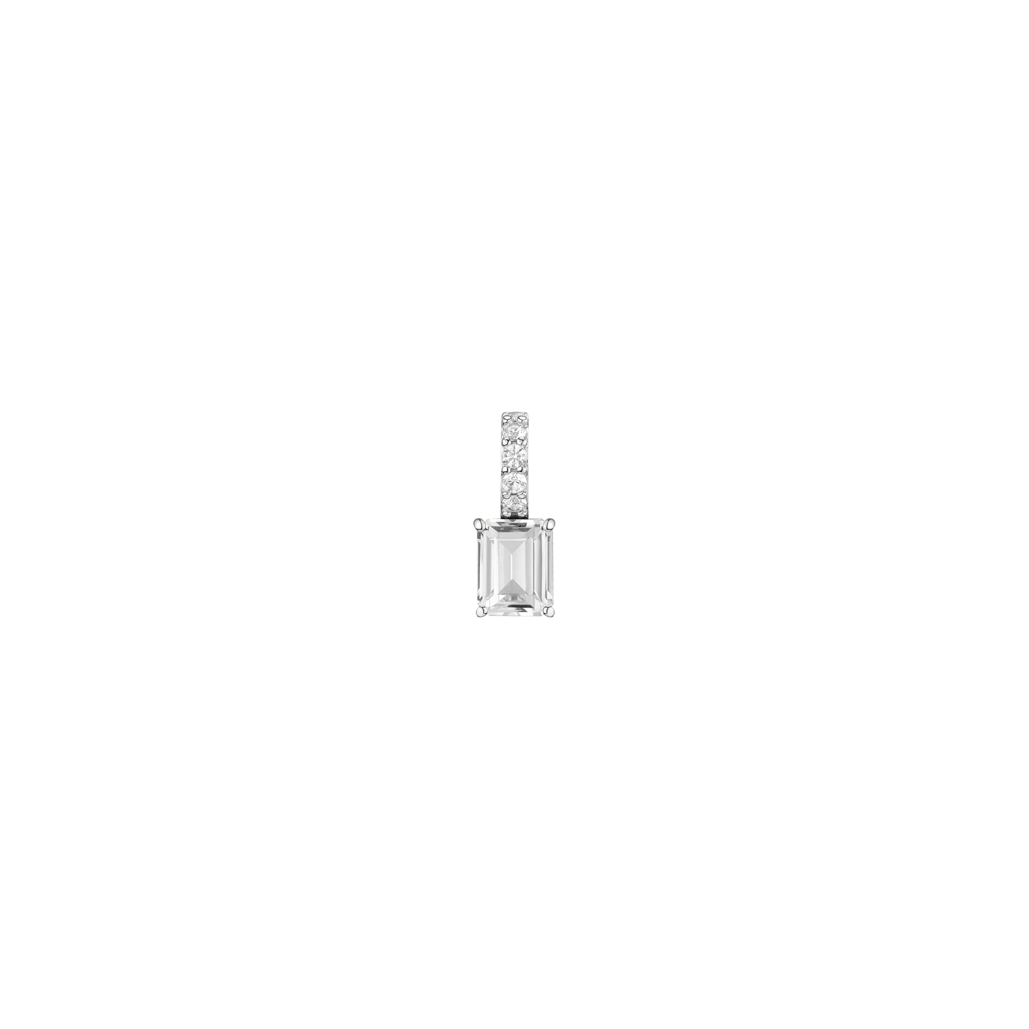Emerald Cut Tennis Charm Pendant - Image 3