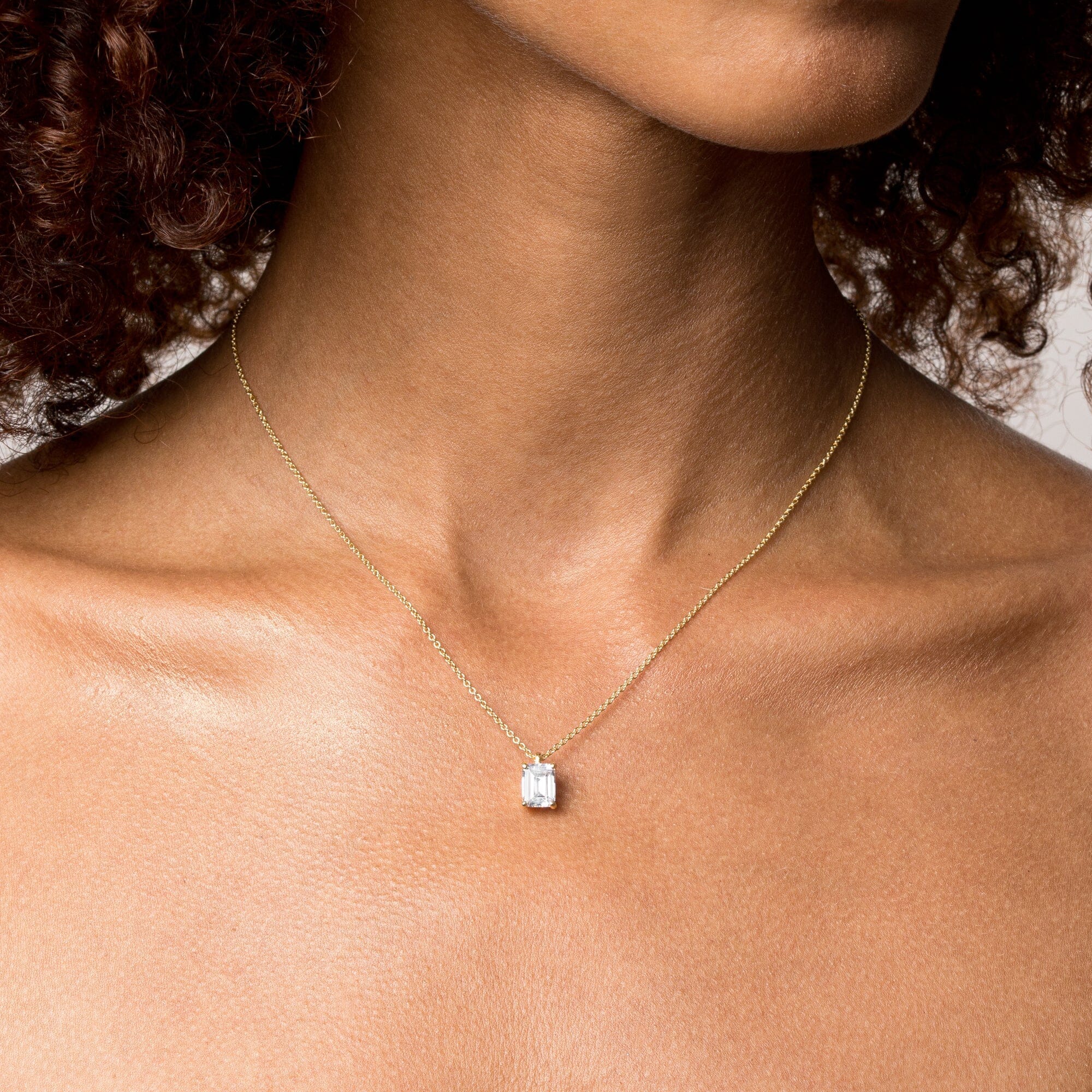 Emerald Gemstone Solitaire Necklace - Image 21