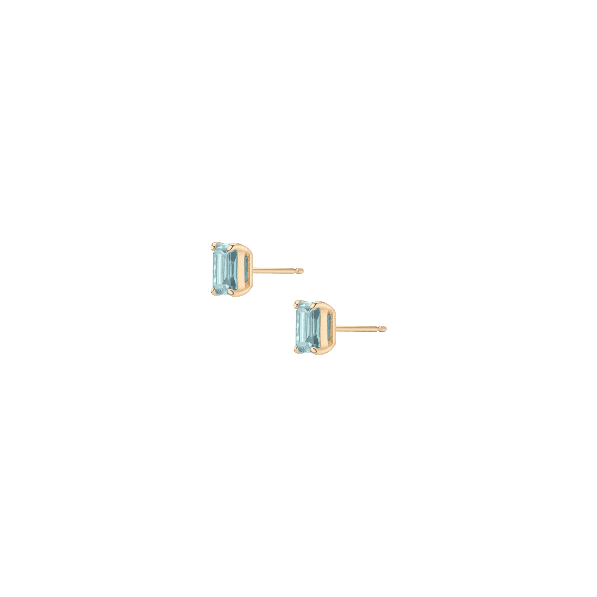Emerald Gemstone Solitaire Stud Earrings - Image 12