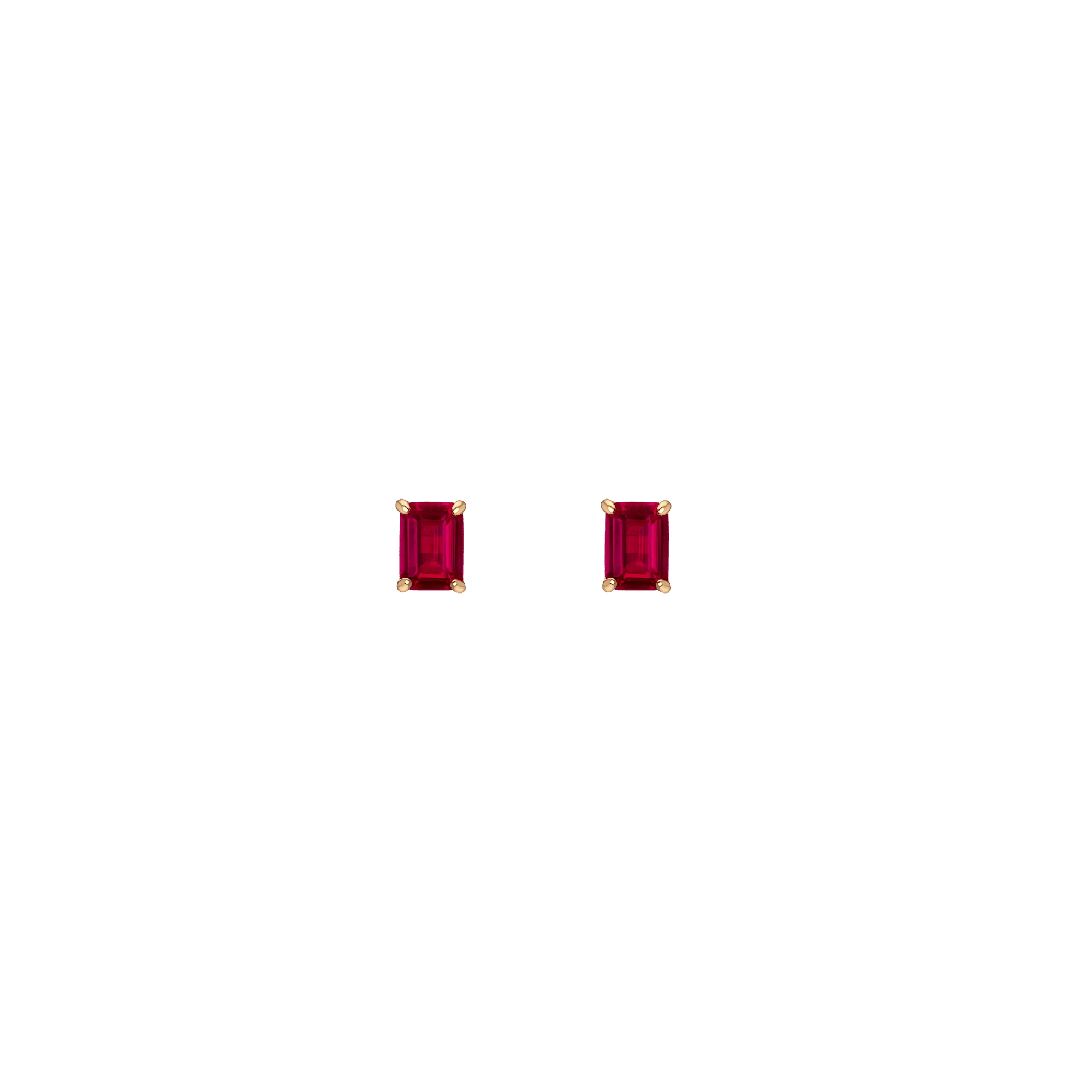 Emerald Gemstone Solitaire Stud Earrings - Image 5
