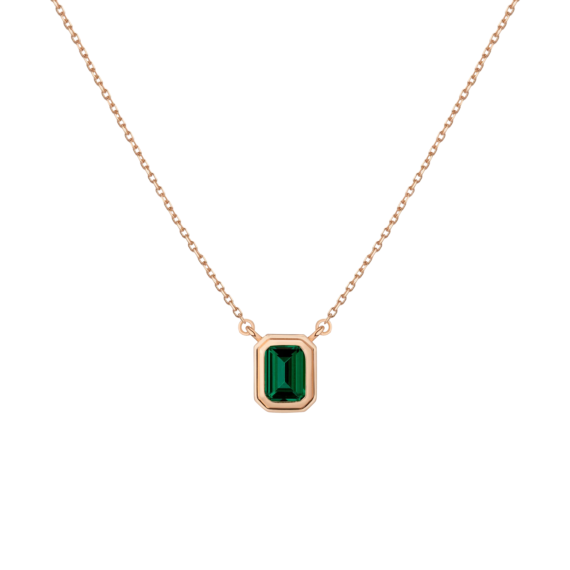 Lab Grown Emerald Heirloom Necklace - Image 2
