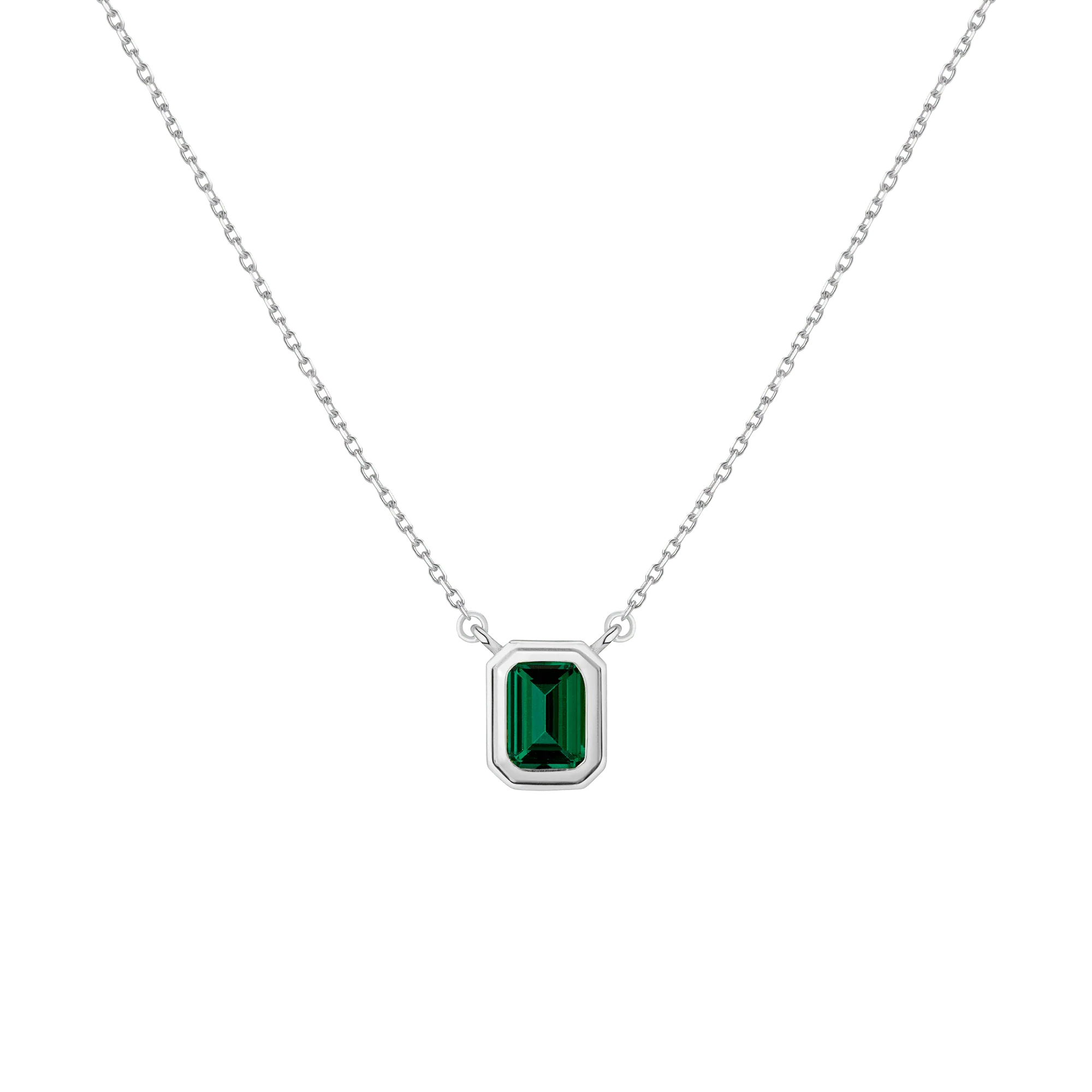 Lab Grown Emerald Heirloom Necklace - Image 3