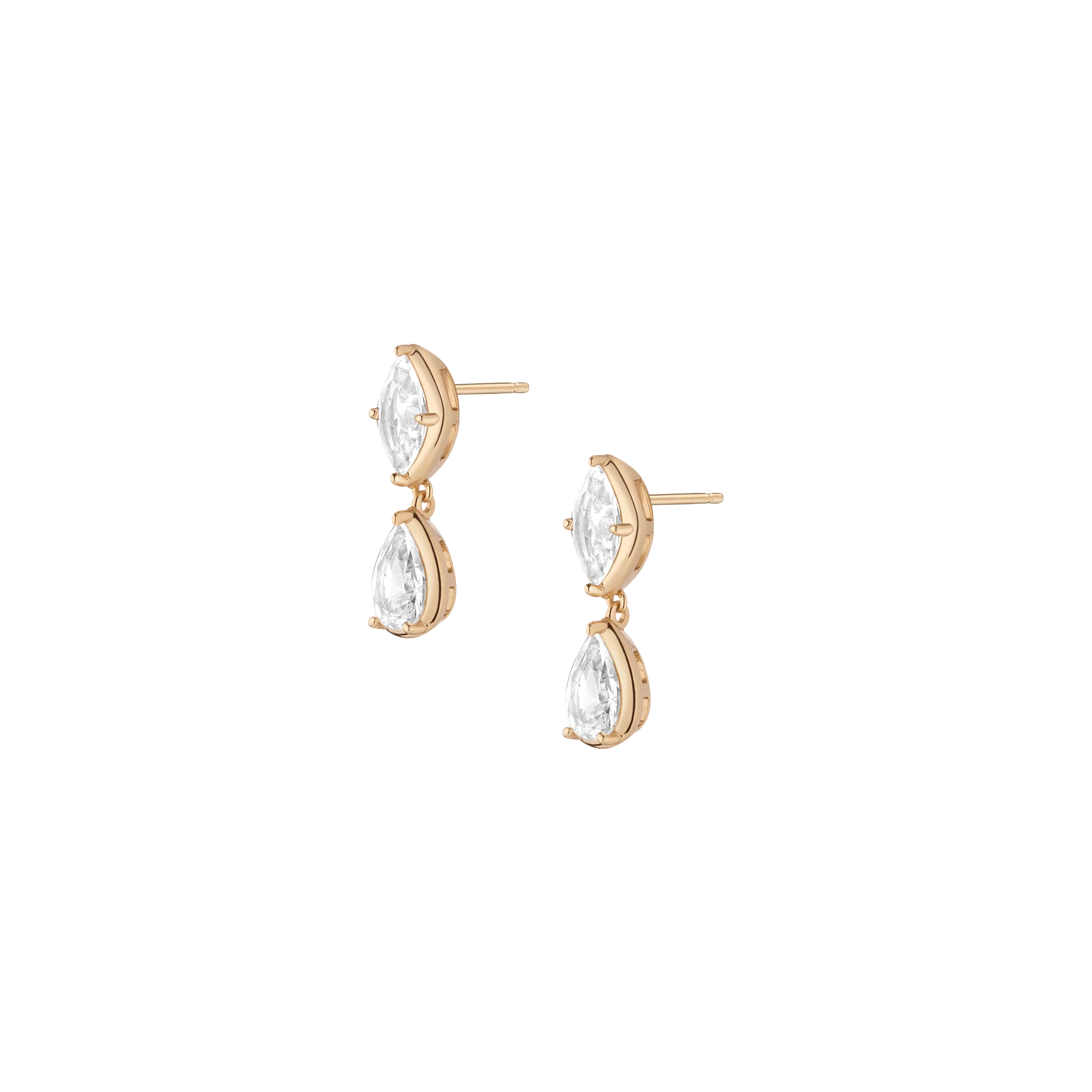 Georgian Toi et Moi Drop Earrings - Image 2