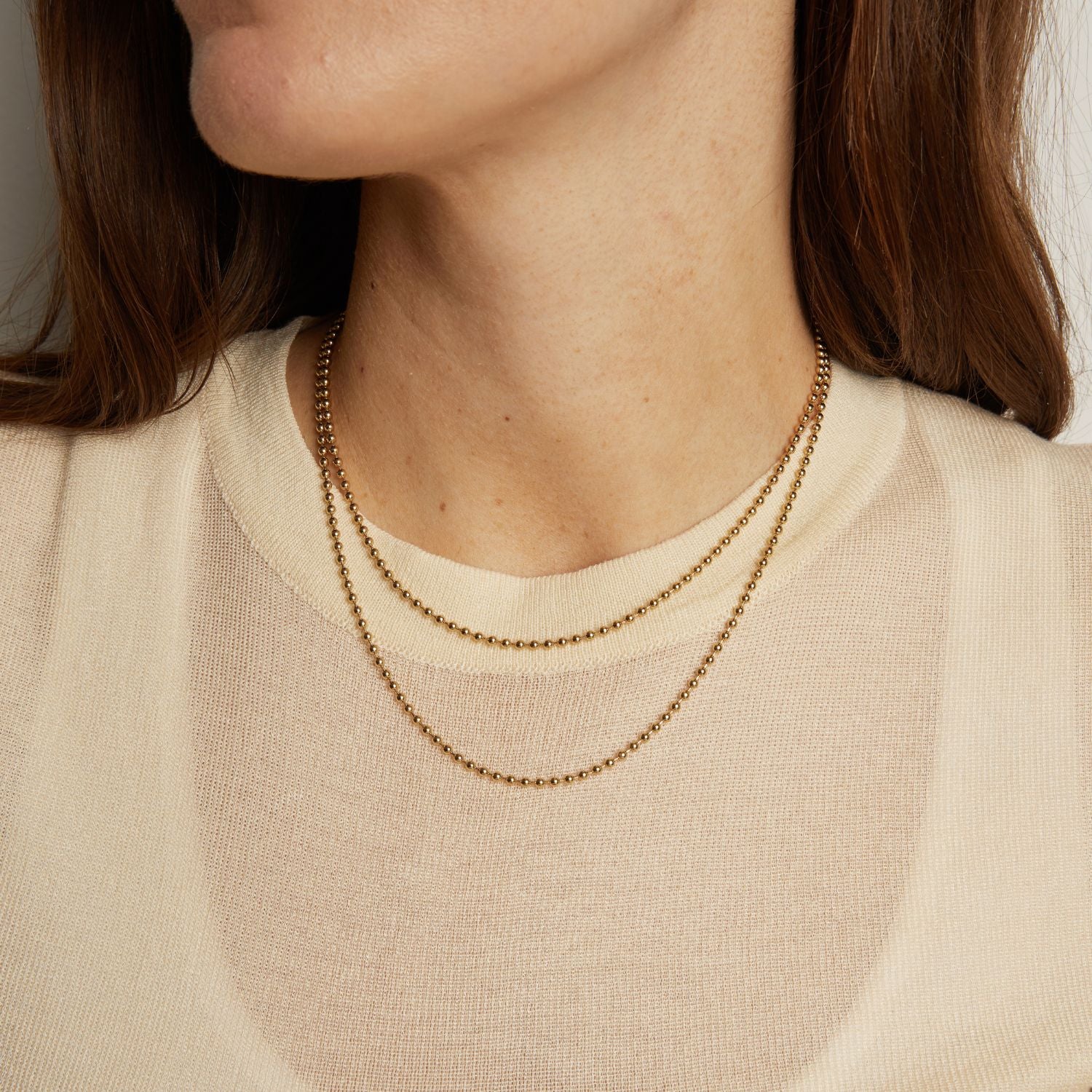 Gold Ball Chain Necklace - Image 5