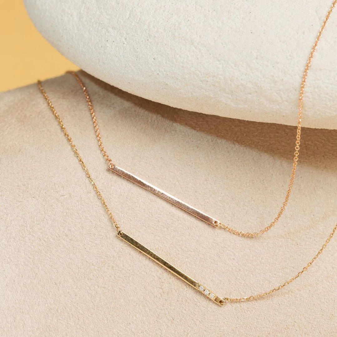 Gold Bar Necklace - Image 7
