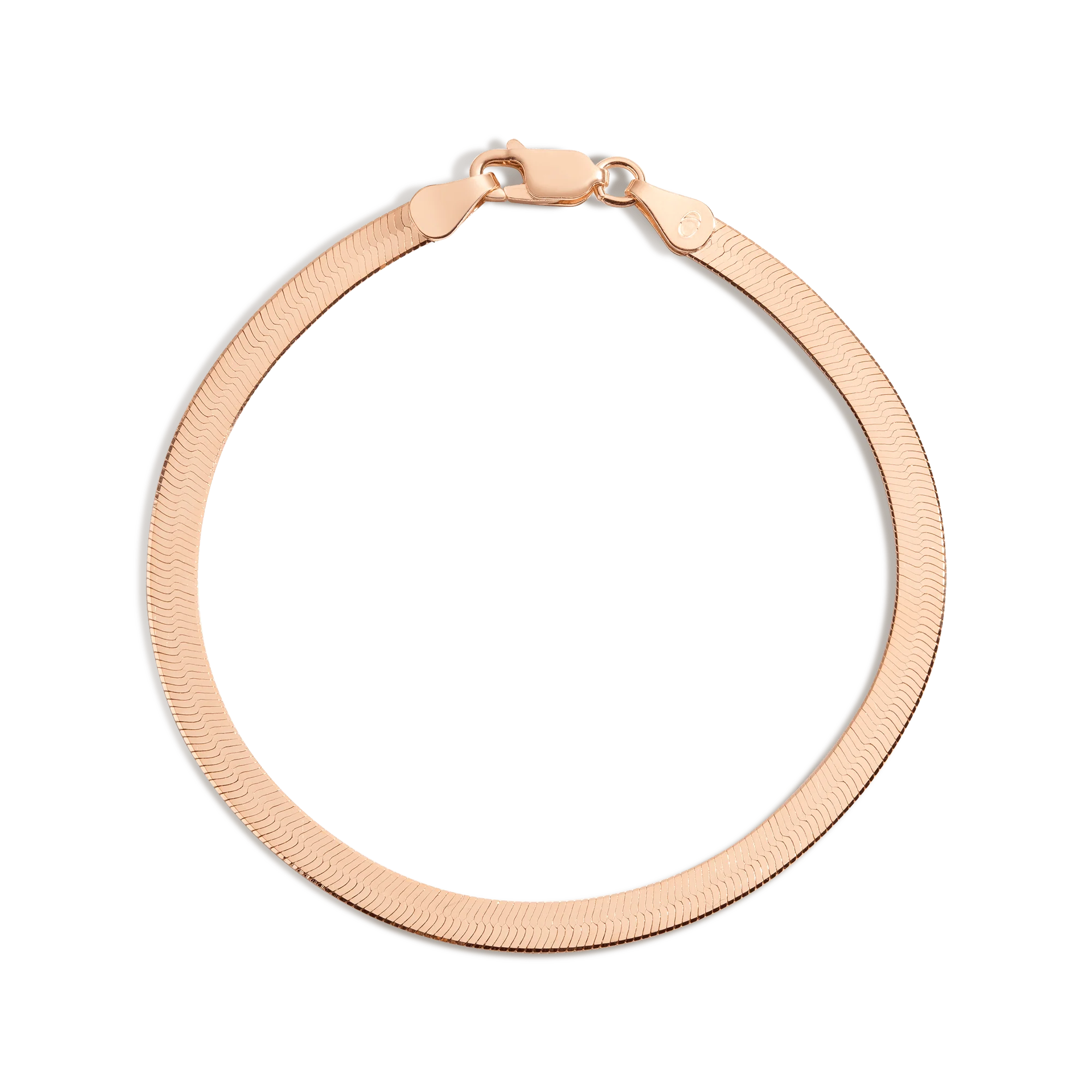 Gold Herringbone Chain Bracelet - Image 2