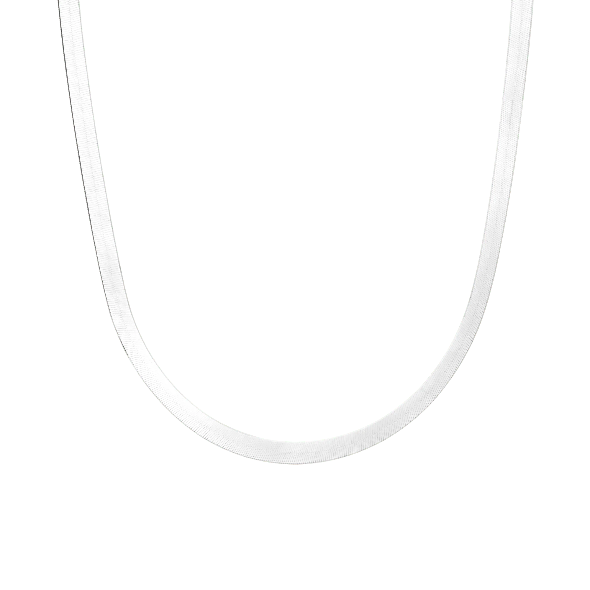 Gold Herringbone Chain Necklace - Image 8
