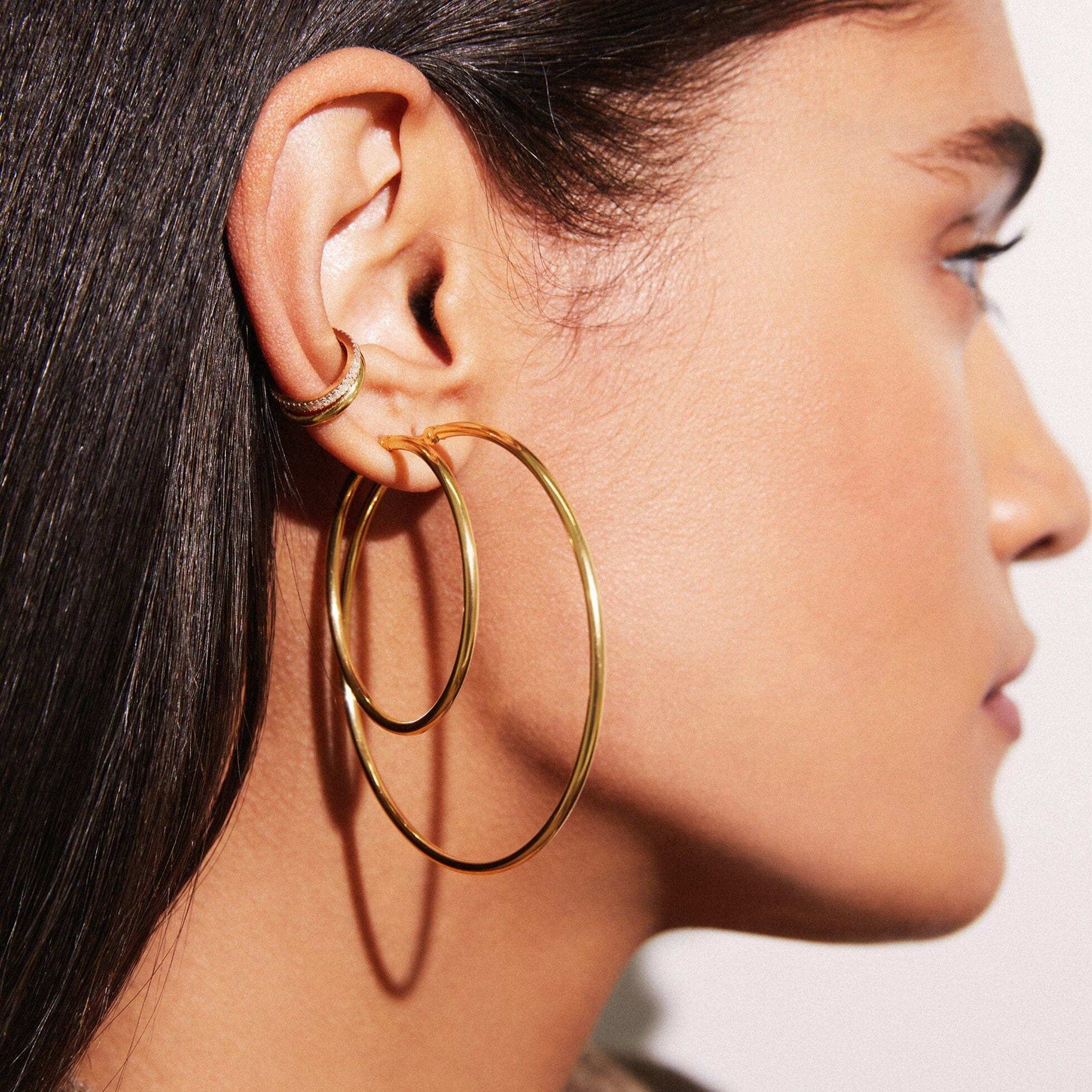 Gold Hoop Earrings - 2mm - Image 47