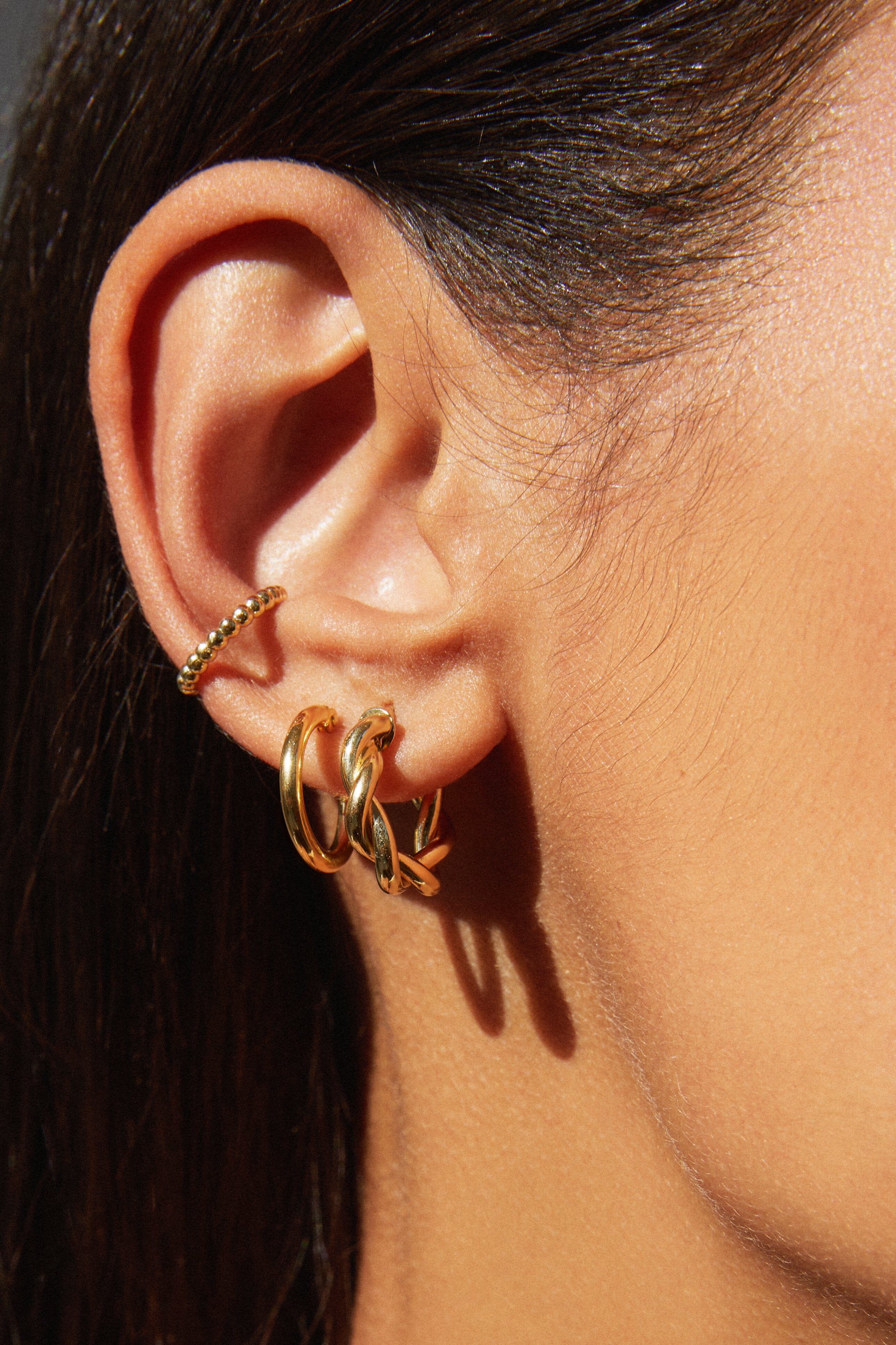 Gold Hoop Earrings - 2mm - Image 53