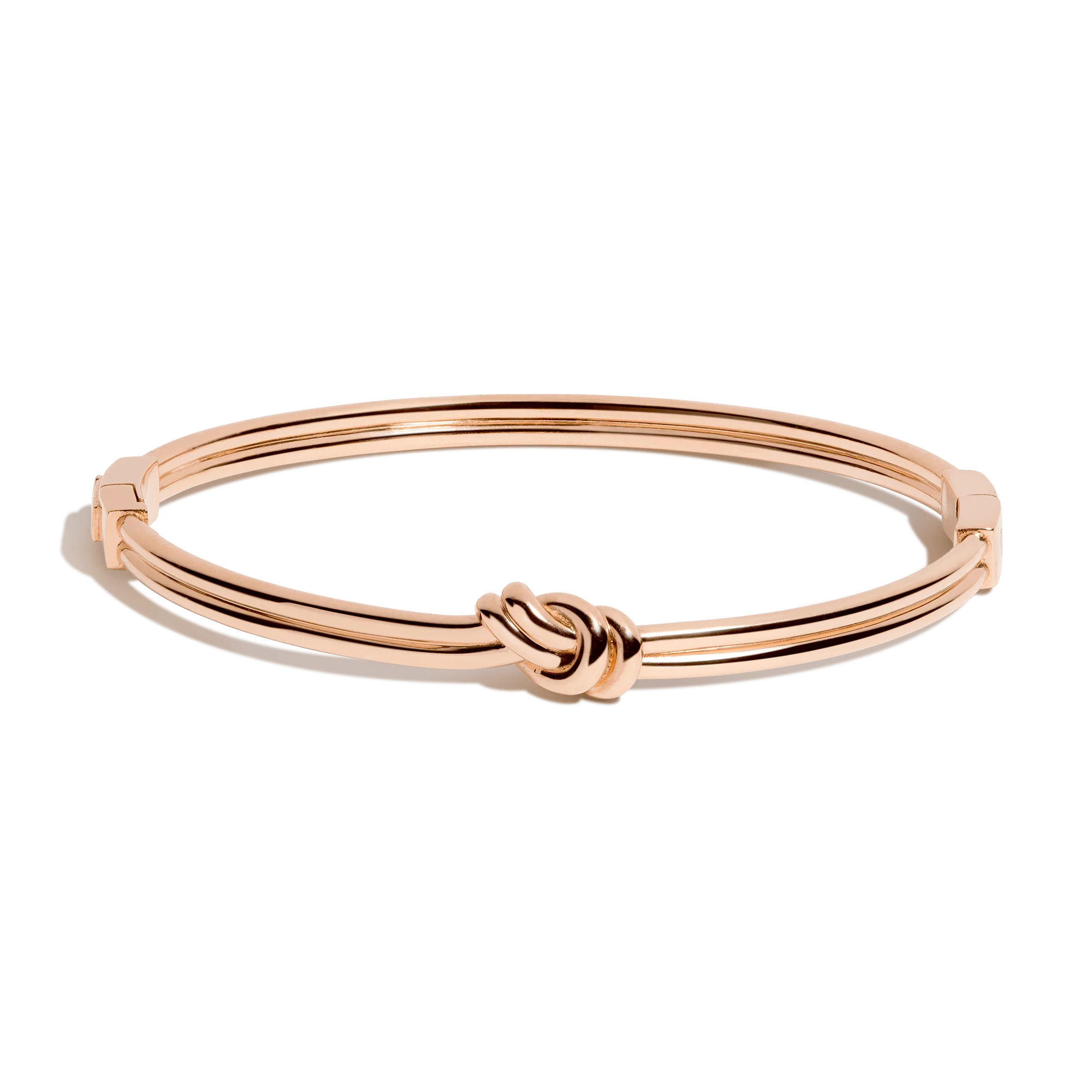 Gold Knot Hinged Bracelet - Image 5