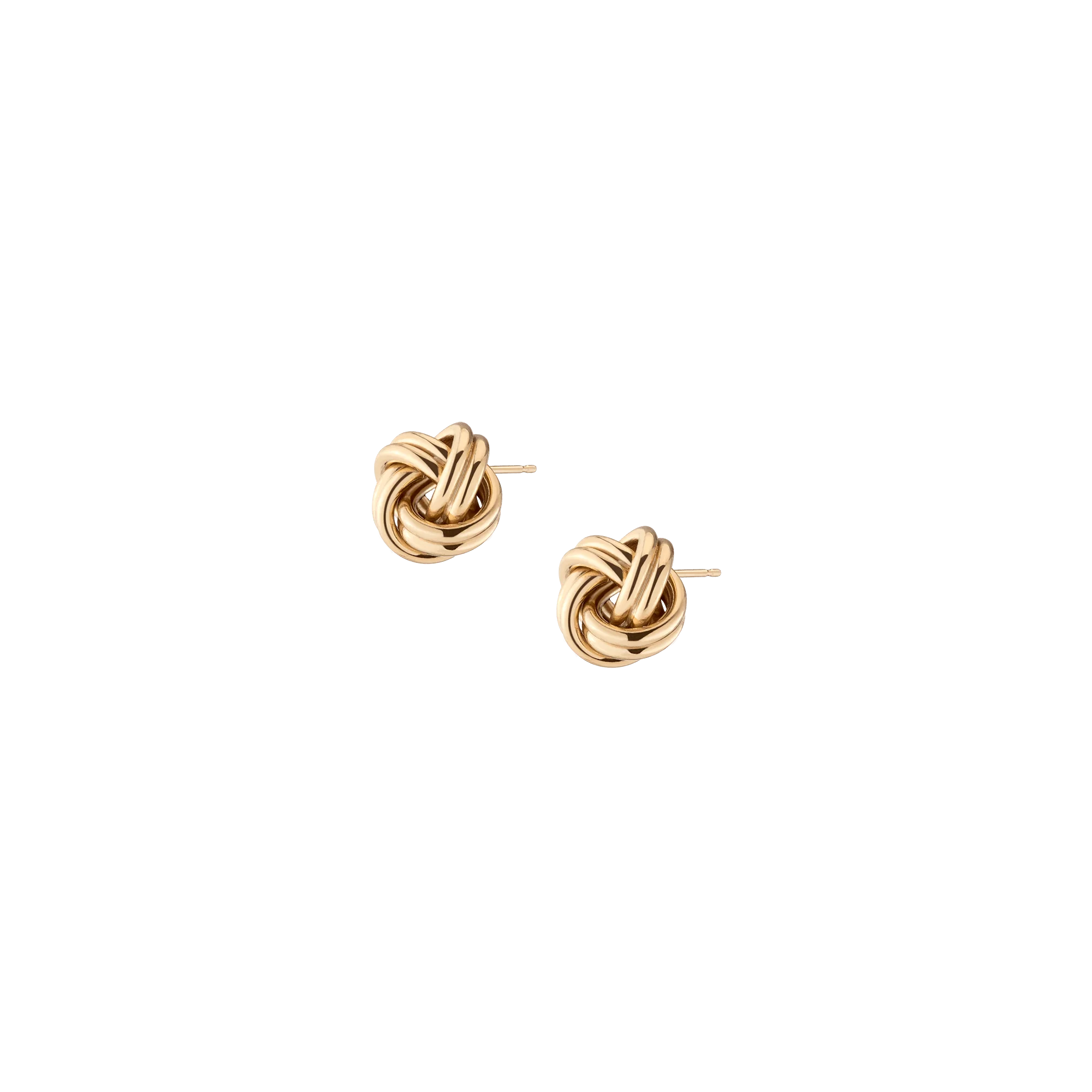 Gold Knot Stud Earrings - Image 4