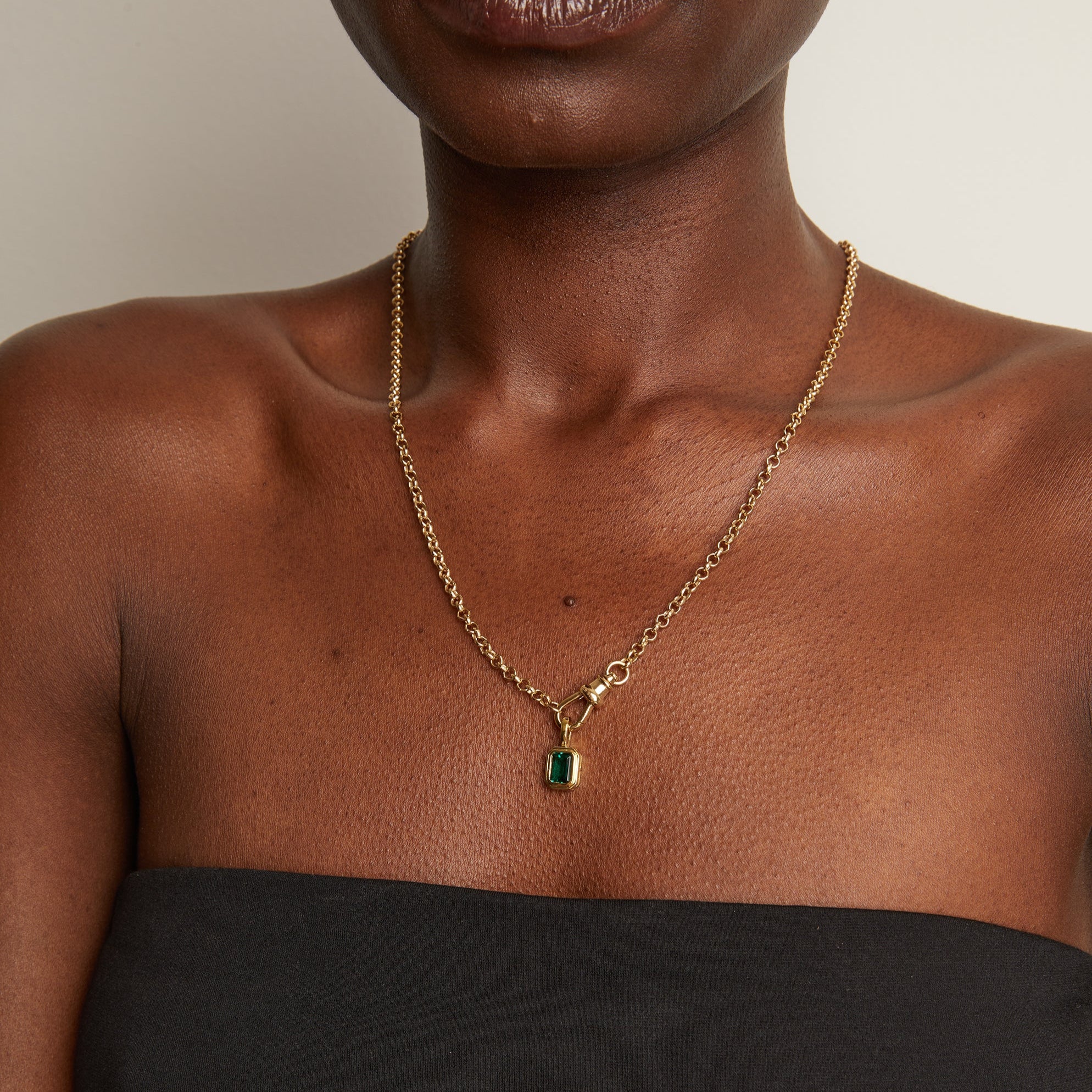 Gold Rolo Chain Necklace - Image 8