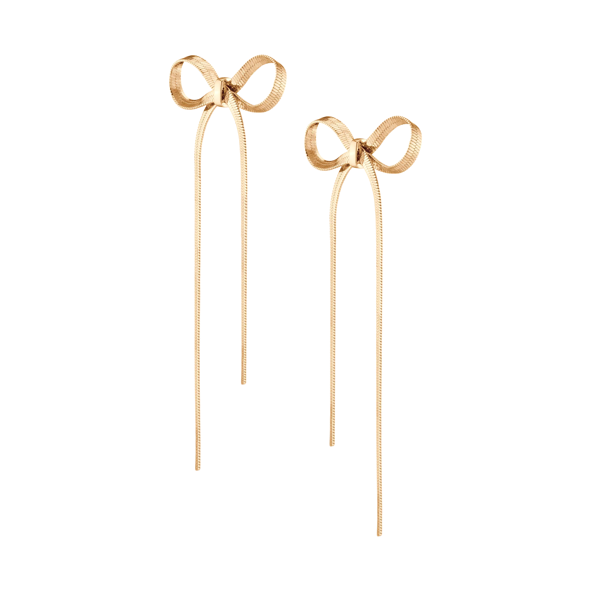 Herringbone Bow Earrings - Image 3