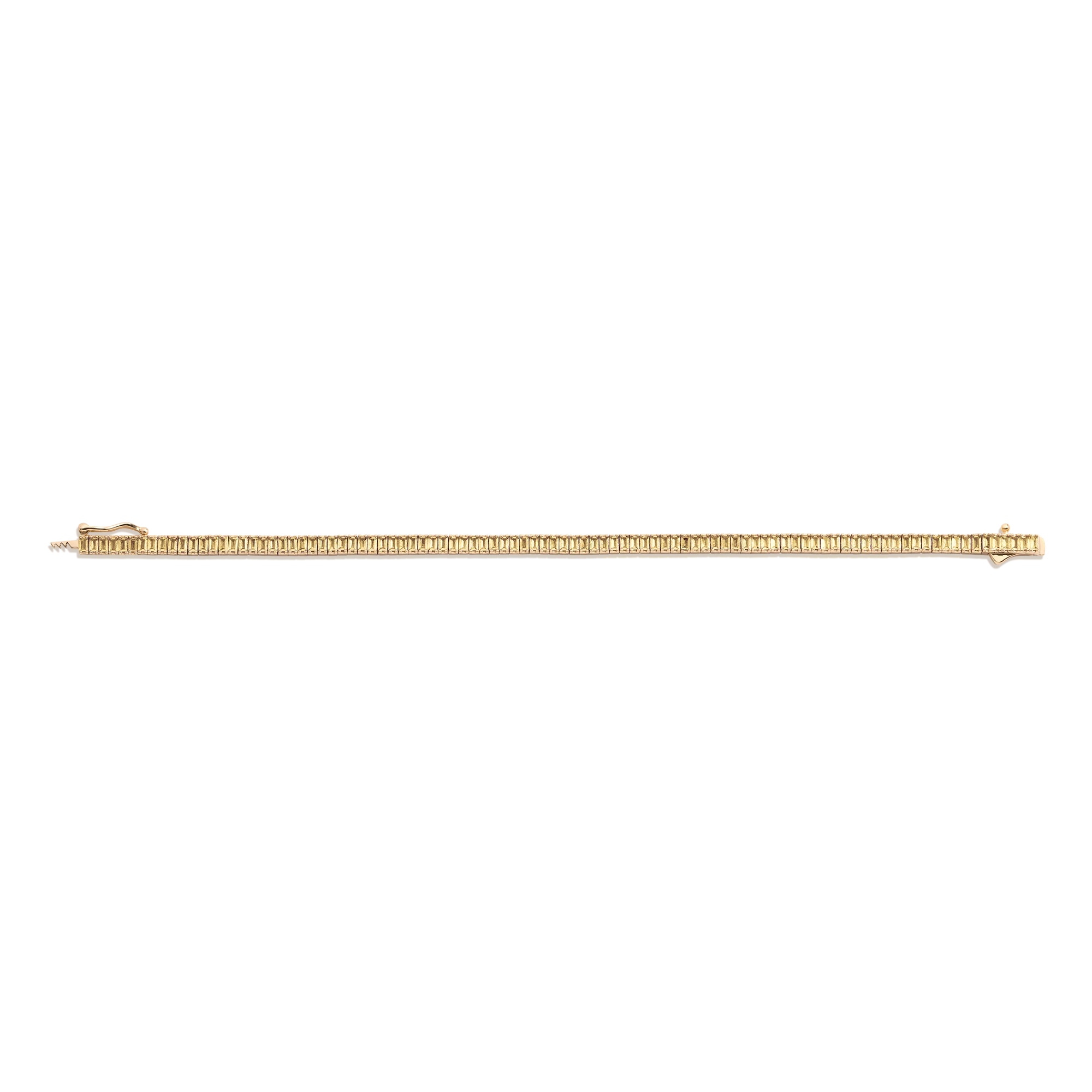 Lab Grown Citrine Baguette Tennis Bracelet - Image 2