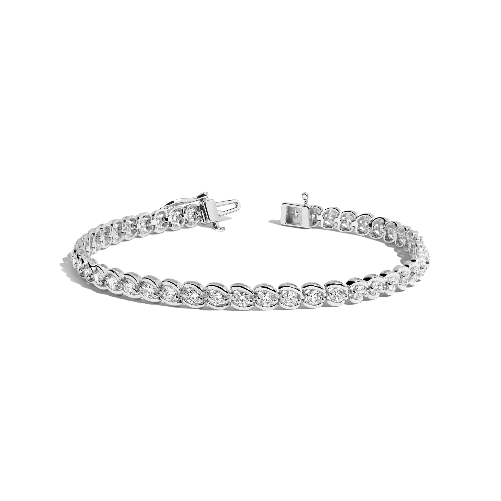 Lab Grown Diamond Bezel Estate Tennis Bracelet - Image 2