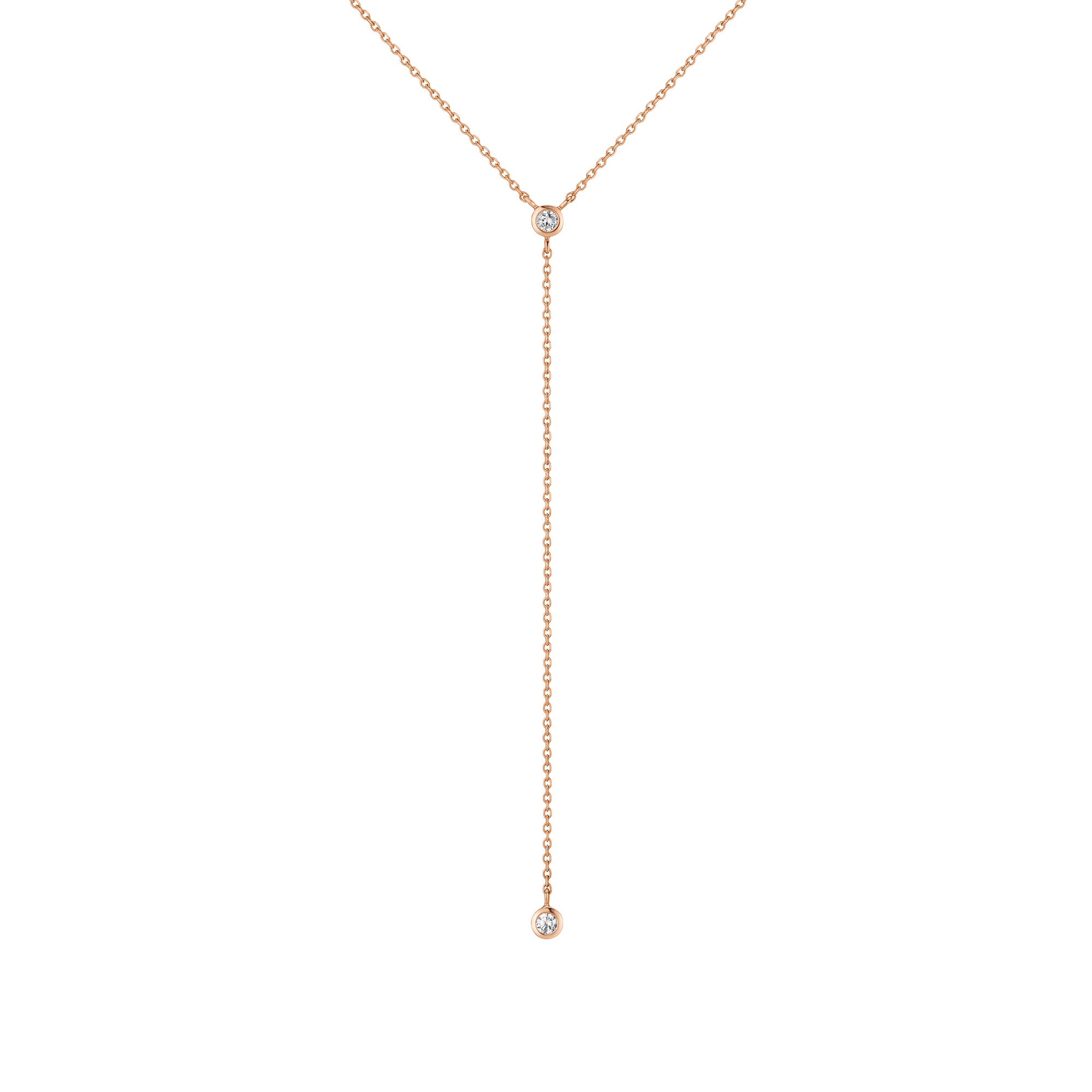 Lab Grown Diamond Bezel Lariat - Image 3