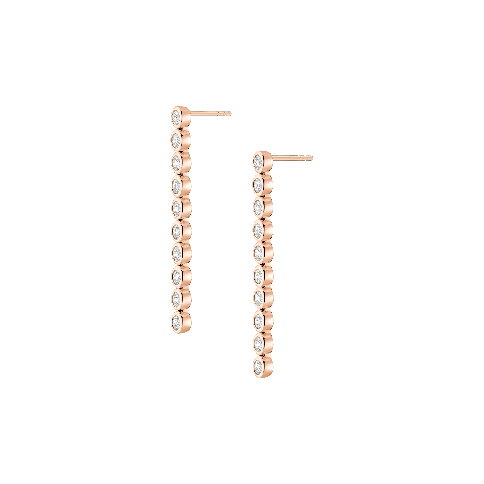 Lab Grown Diamond Bezel Tennis Earrings - Image 6