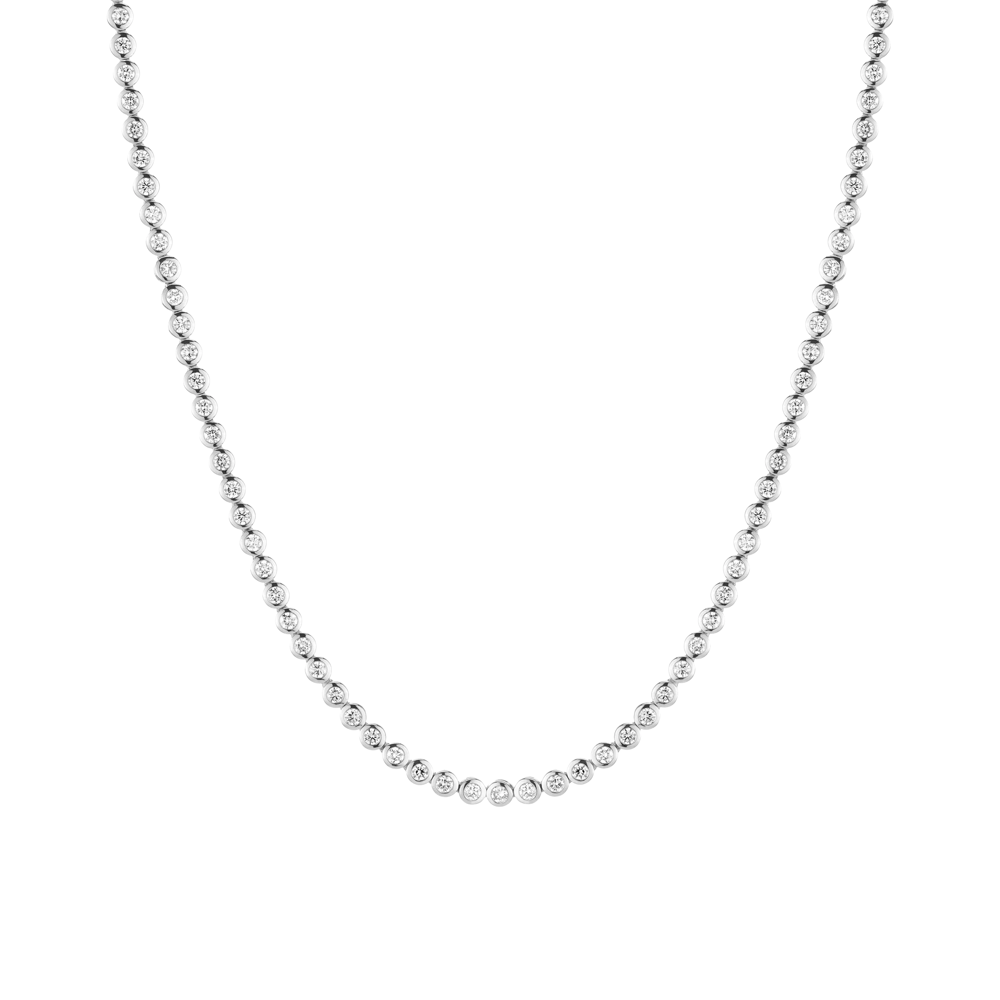 Lab Grown Diamond Bezel Tennis Necklace