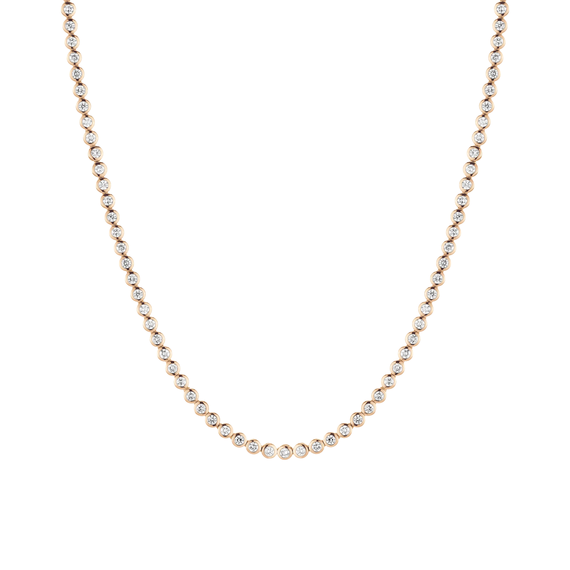 Lab Grown Diamond Bezel Tennis Necklace - Image 2
