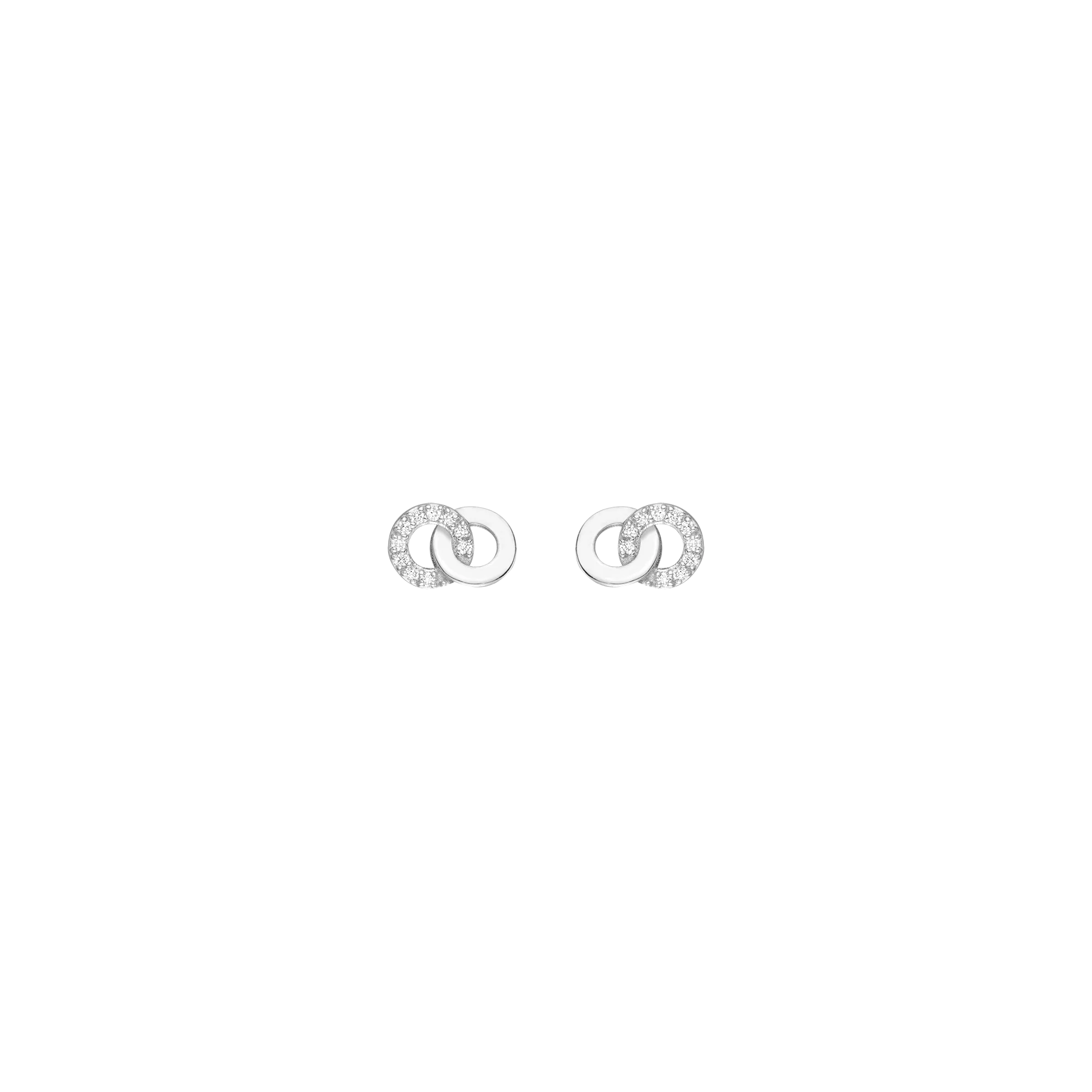 Lab Grown Diamond Connection Stud Earrings - Image 3