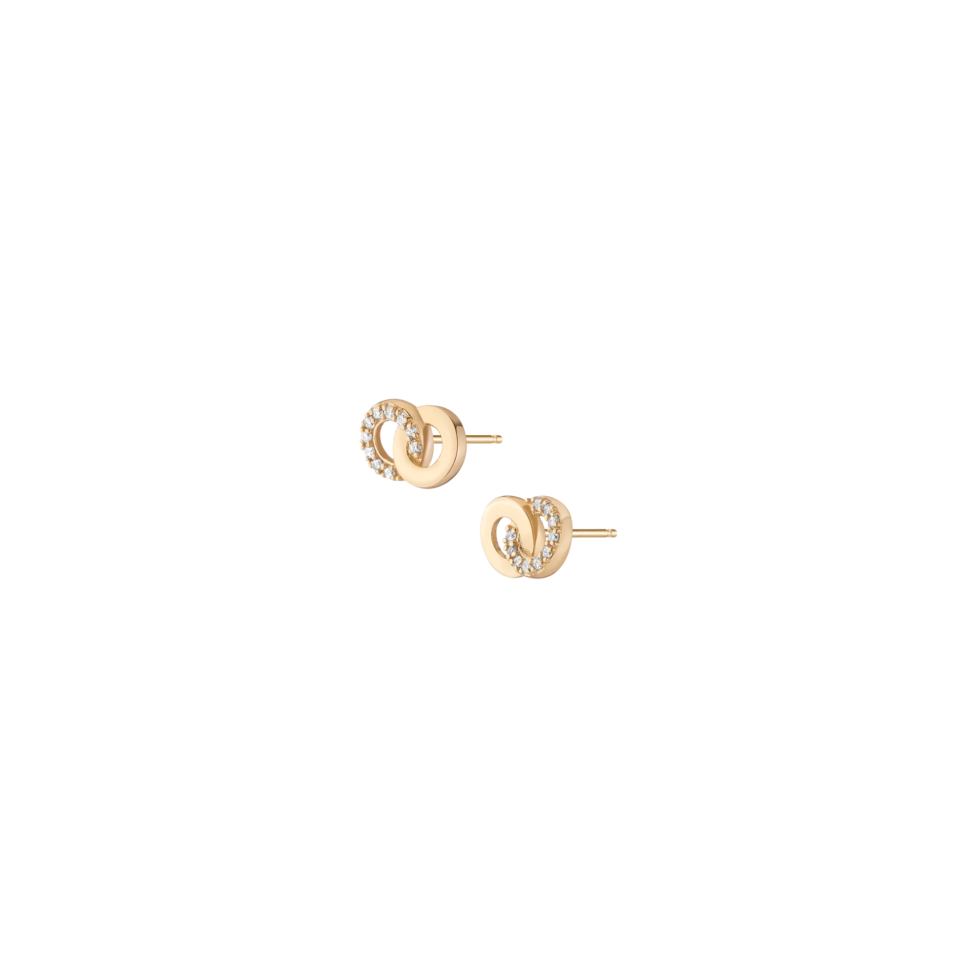 Lab Grown Diamond Connection Stud Earrings - Image 4