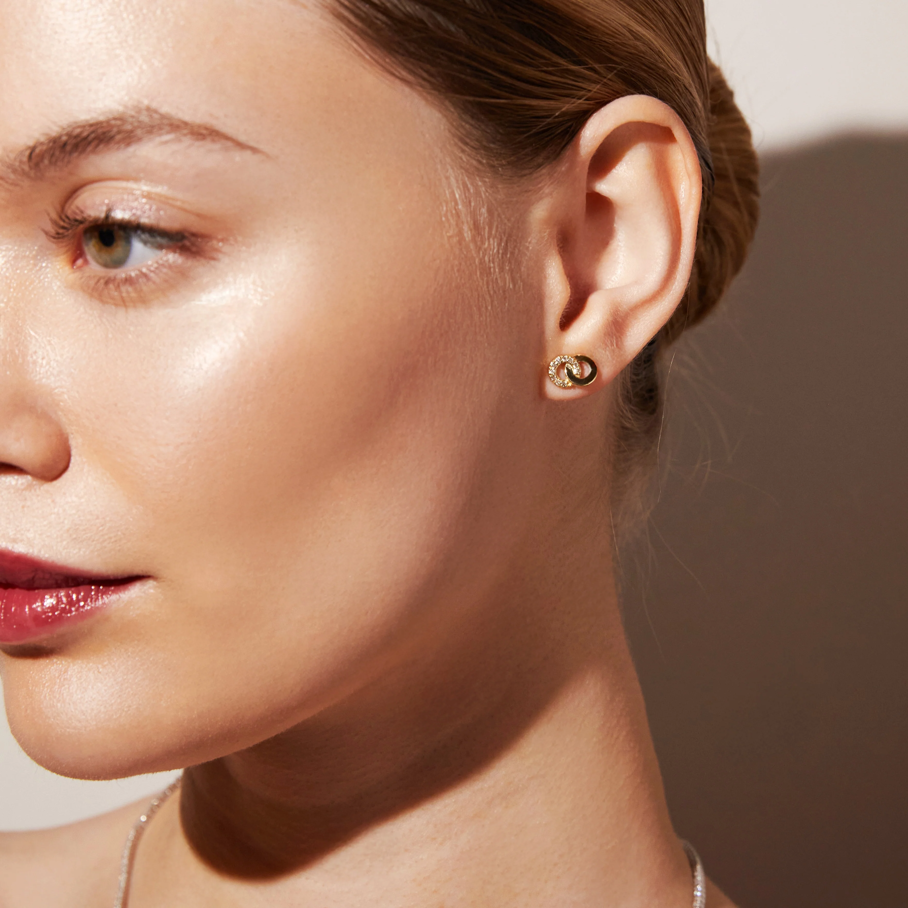 Lab Grown Diamond Connection Stud Earrings - Image 7