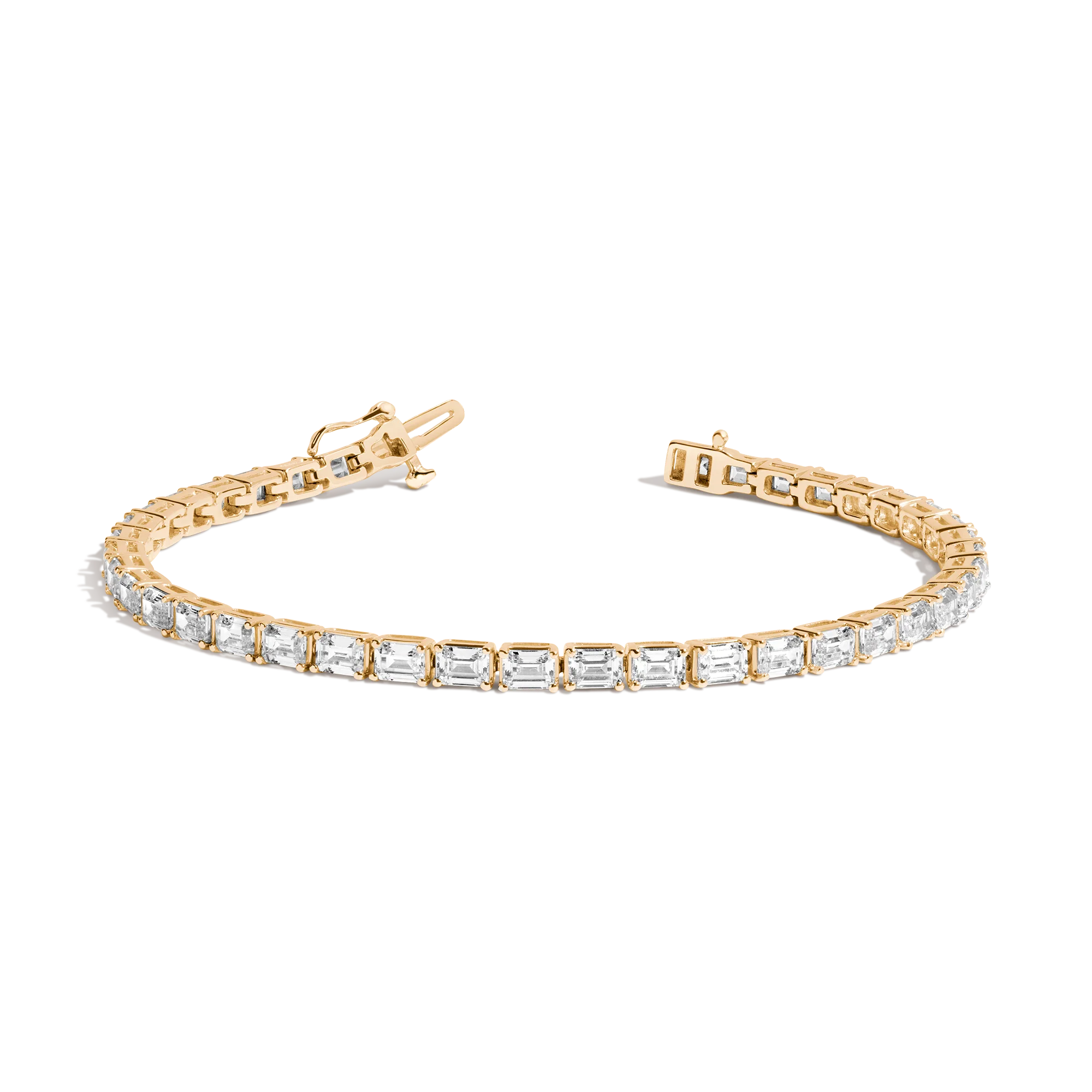 Lab Grown Diamond Emerald Tennis Bracelet - Image 2