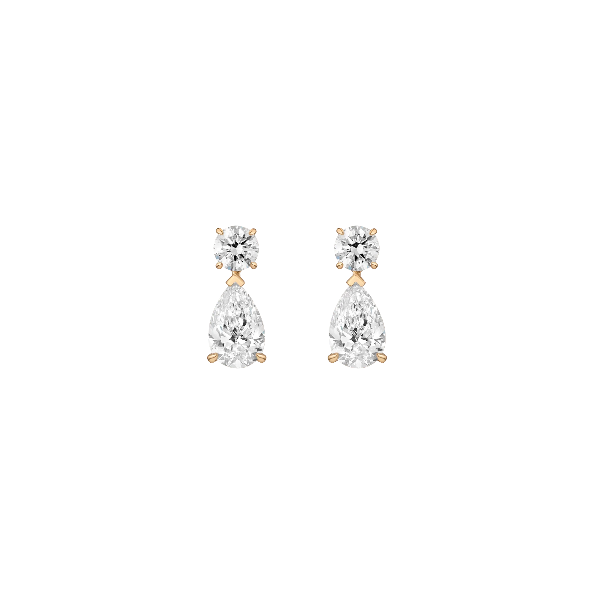 Lab Grown Diamond Pear Drop Earrings