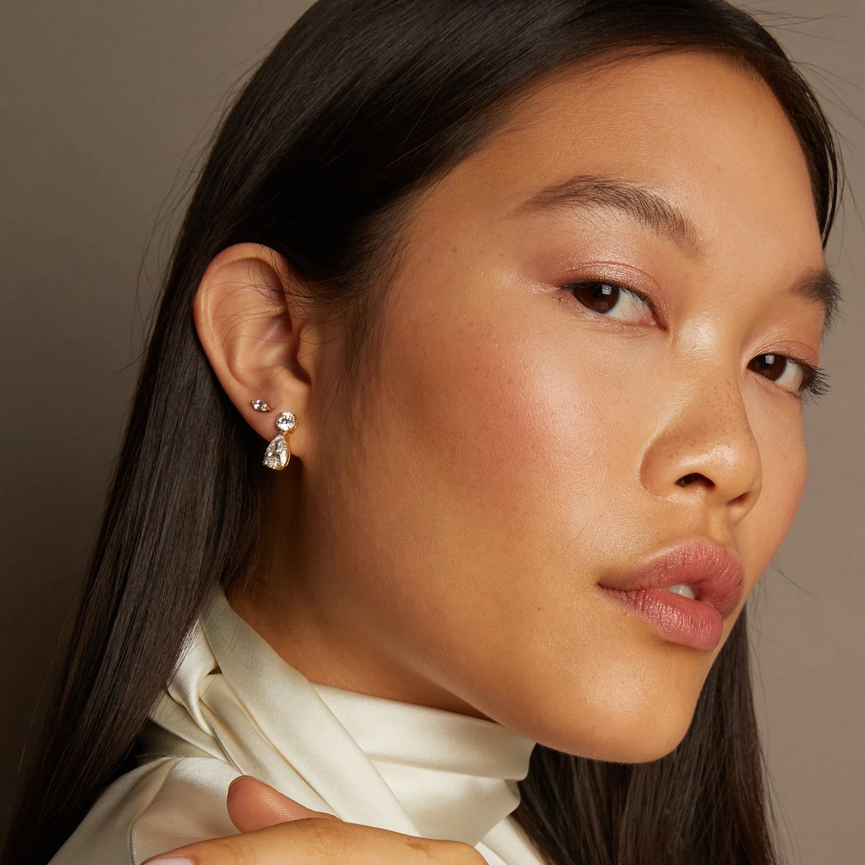 Lab Grown Diamond Pear Drop Earrings - Image 18