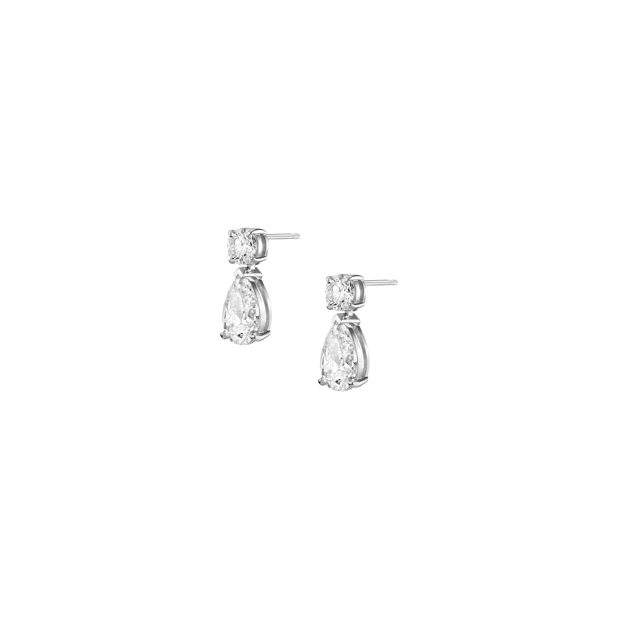 Lab Grown Diamond Pear Drop Earrings - Image 4