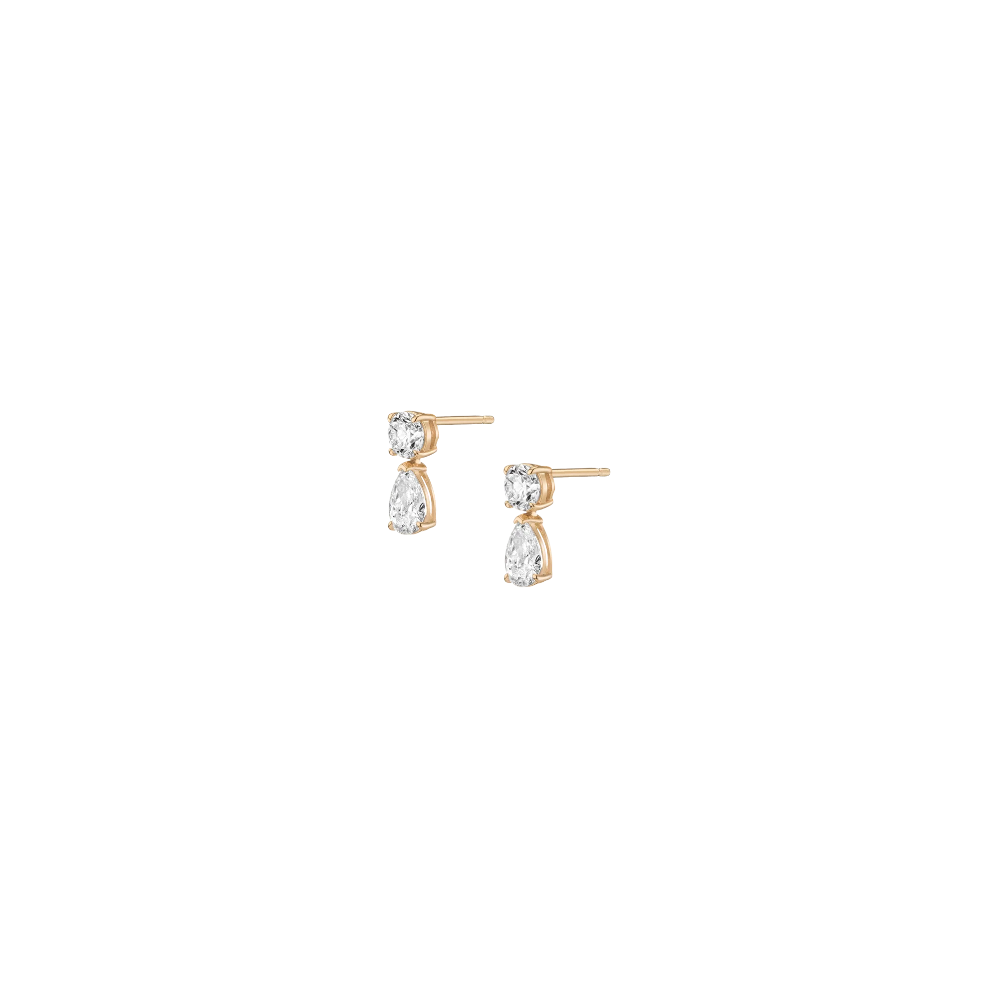 Lab Grown Diamond Pear Drop Earrings - Image 6