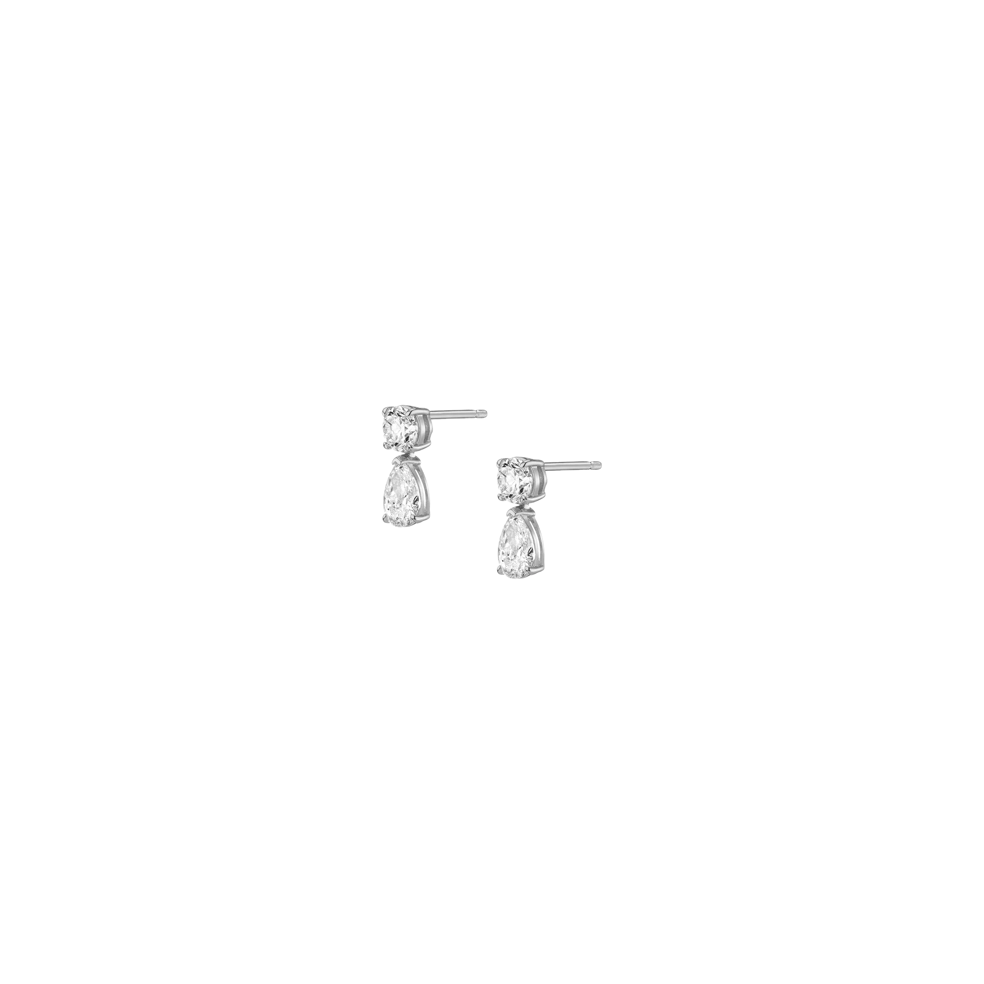 Lab Grown Diamond Pear Drop Earrings - Image 8