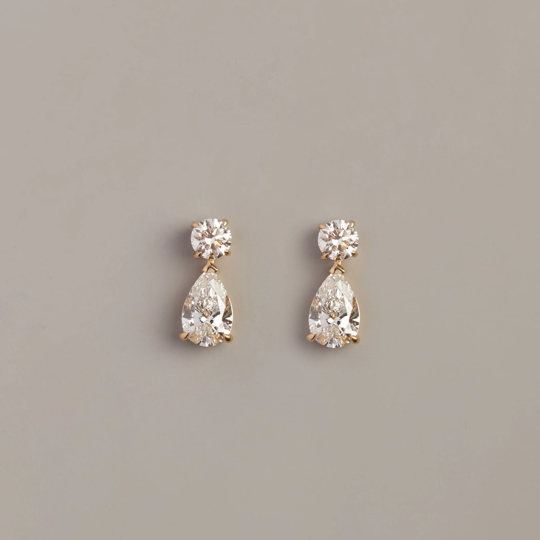Lab Grown Diamond Pear Drop Earrings - Image 9