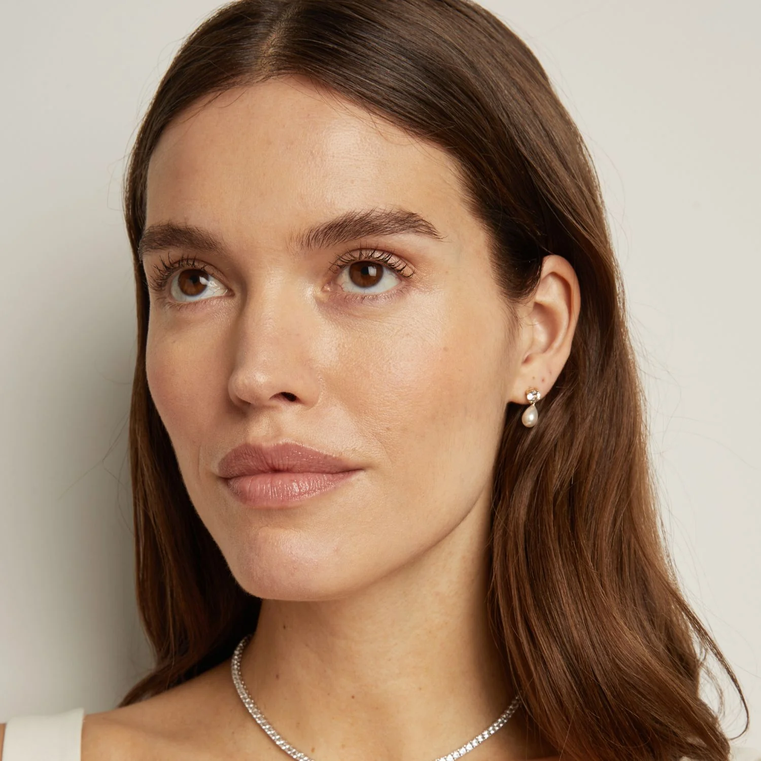 Lab Grown Diamond Pearl Drop Earrings - Image 15