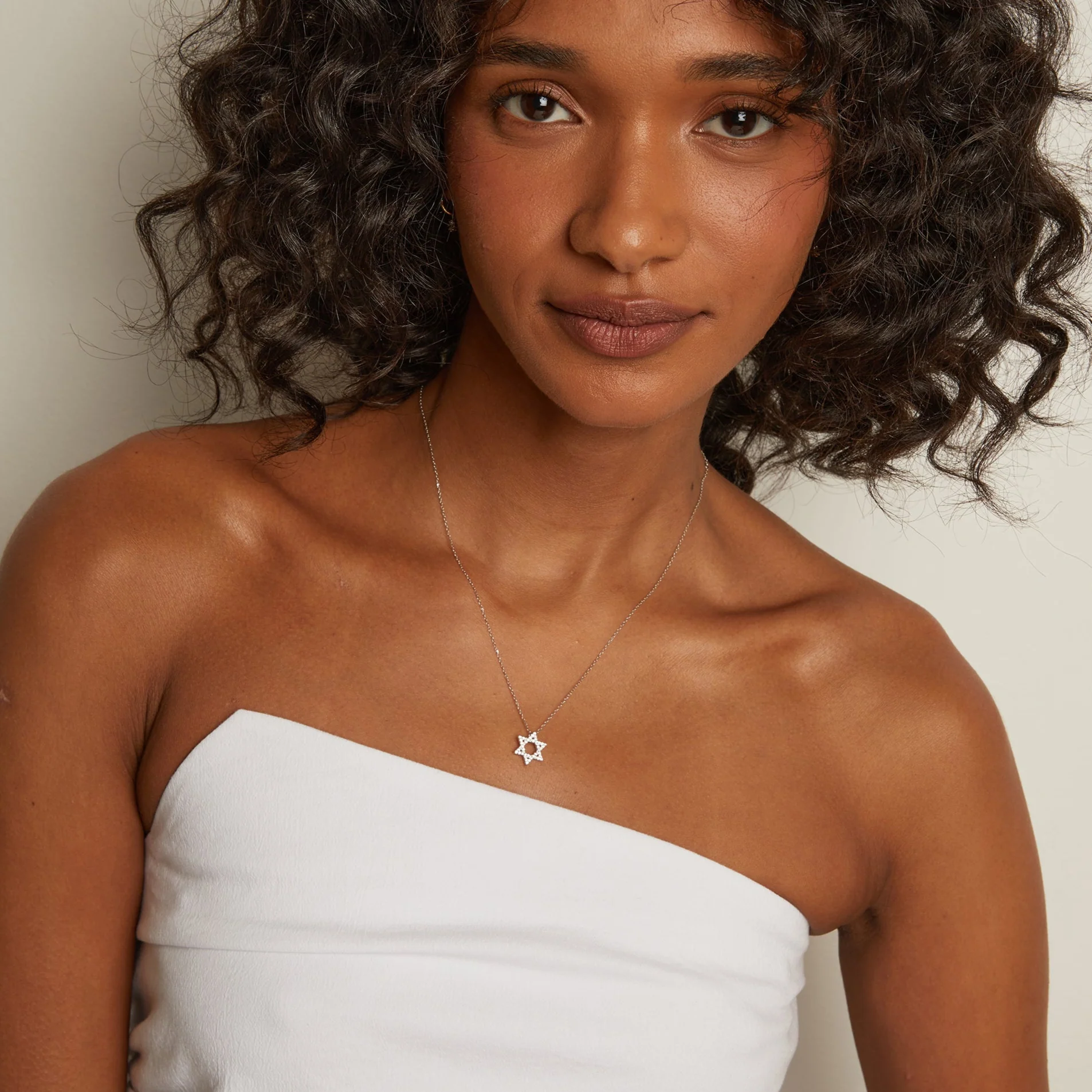 Lab Grown Diamond Star of David Necklace - Image 4