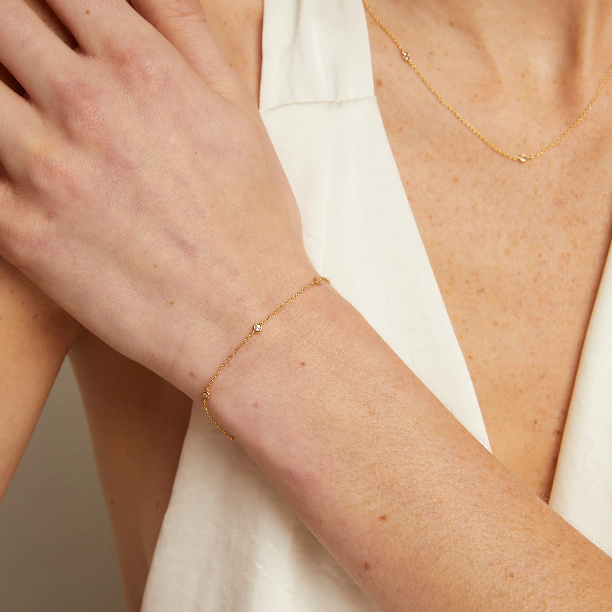 Lab Grown Diamond Station Bracelet - Image 6