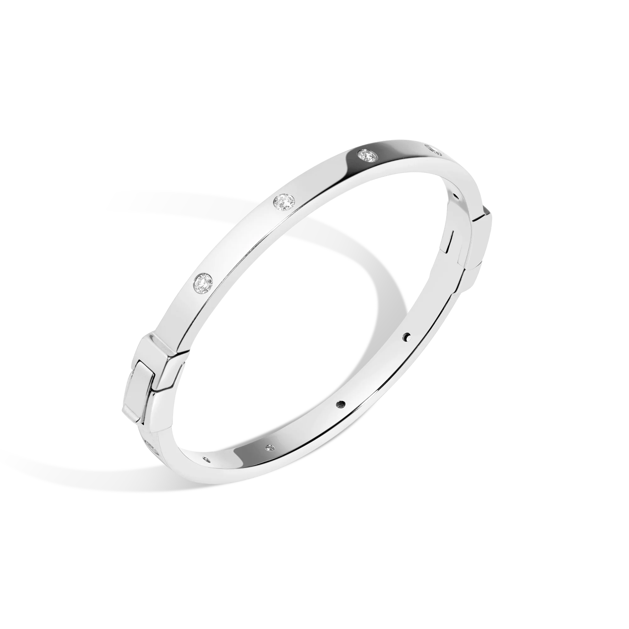 Lab Grown Diamond Station Cuff Bracelet - Image 4