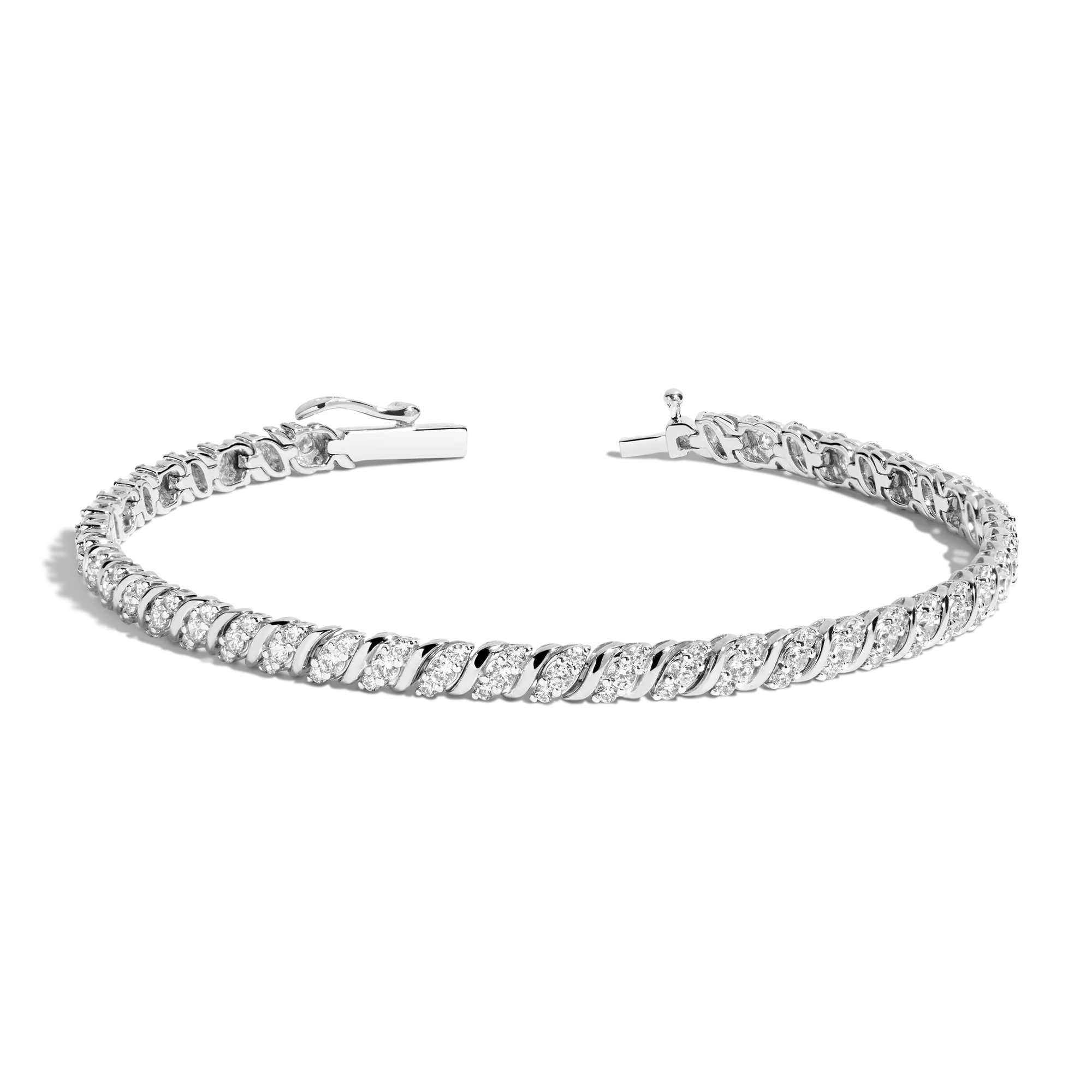 Lab Grown Diamond Triple 'S' Estate Tennis Bracelet - Image 2