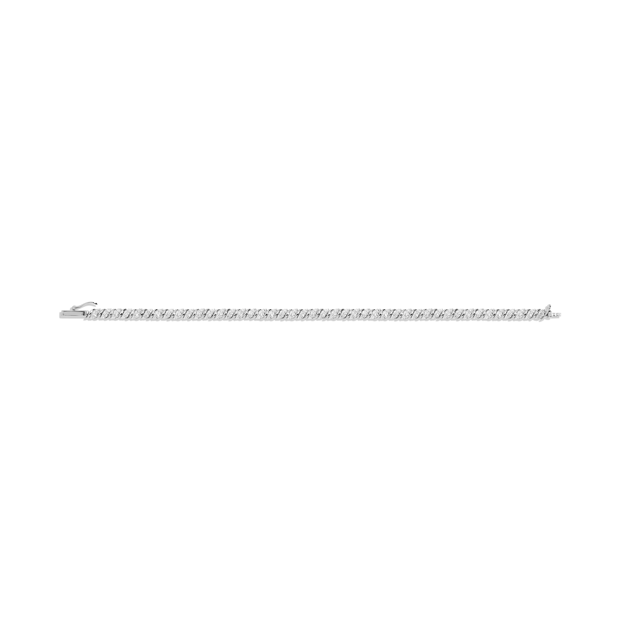 Lab Grown Diamond Triple 'S' Estate Tennis Bracelet - Image 4