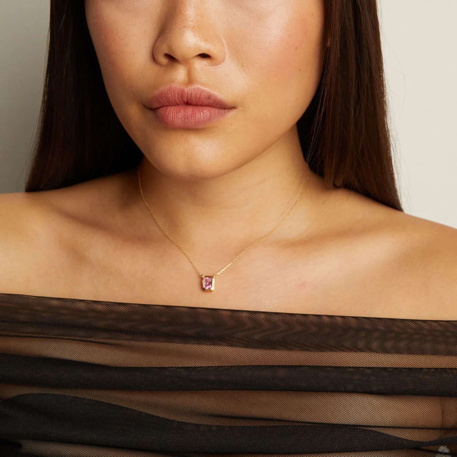 Lab Grown Pink Sapphire Heirloom Necklace - Image 7