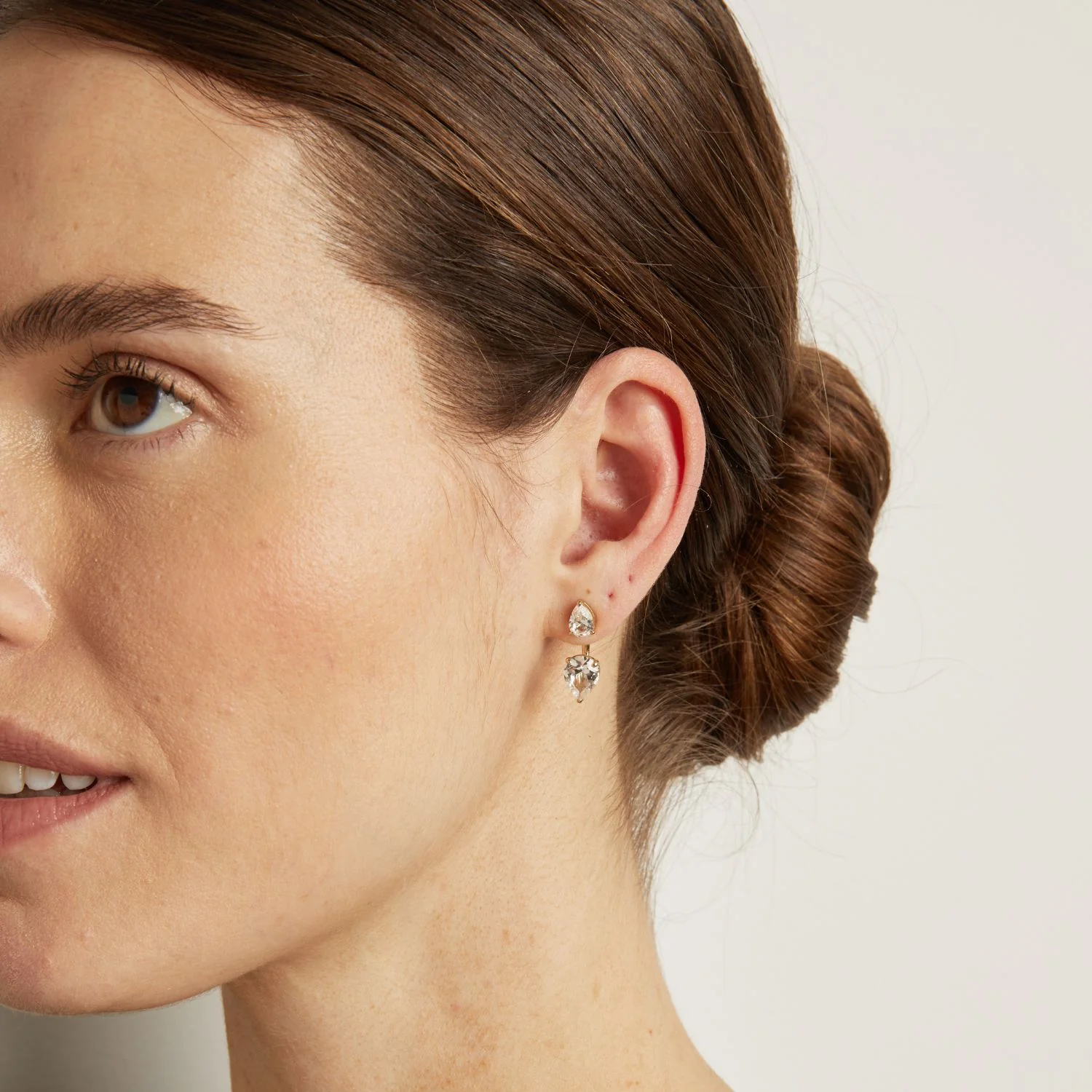 Lab Grown White Sapphire Ear Jacket - Image 41