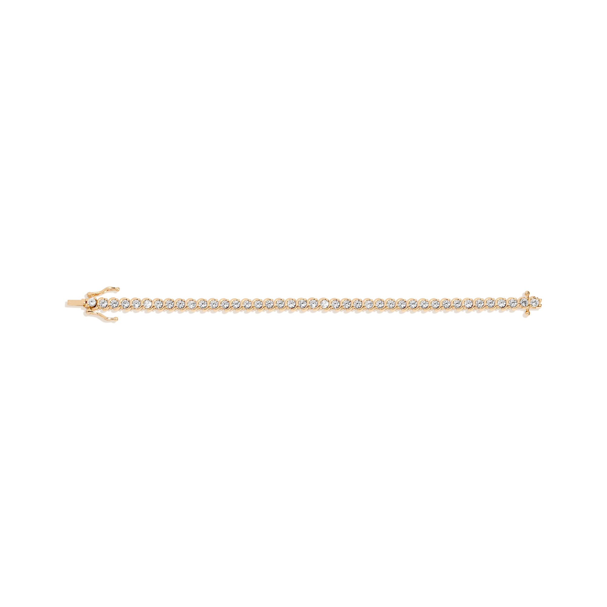 Lab Grown White Sapphire S Estate Tennis Bracelet - Image 2