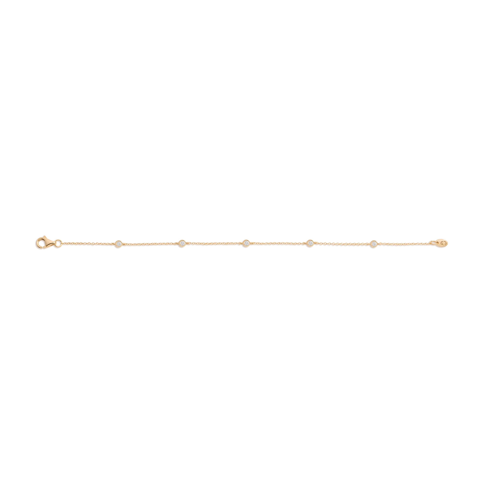 Lab Grown White Sapphire Station Bracelet - Image 3