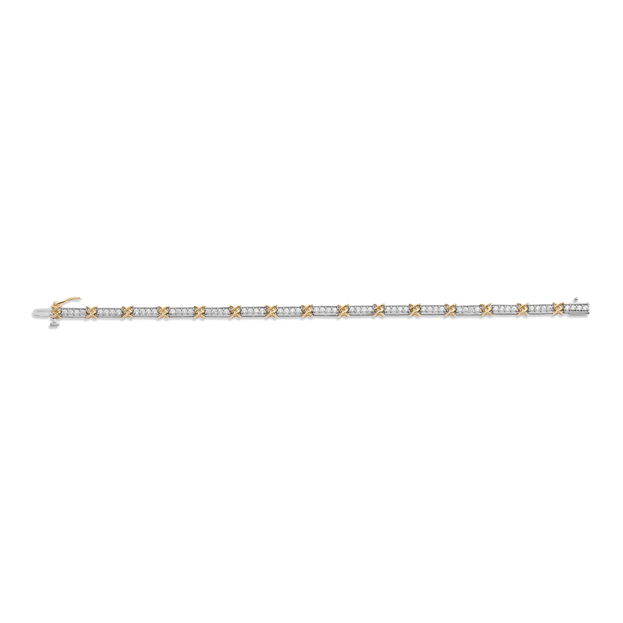 Lab Grown White Sapphire X Tennis Bracelet - Image 2