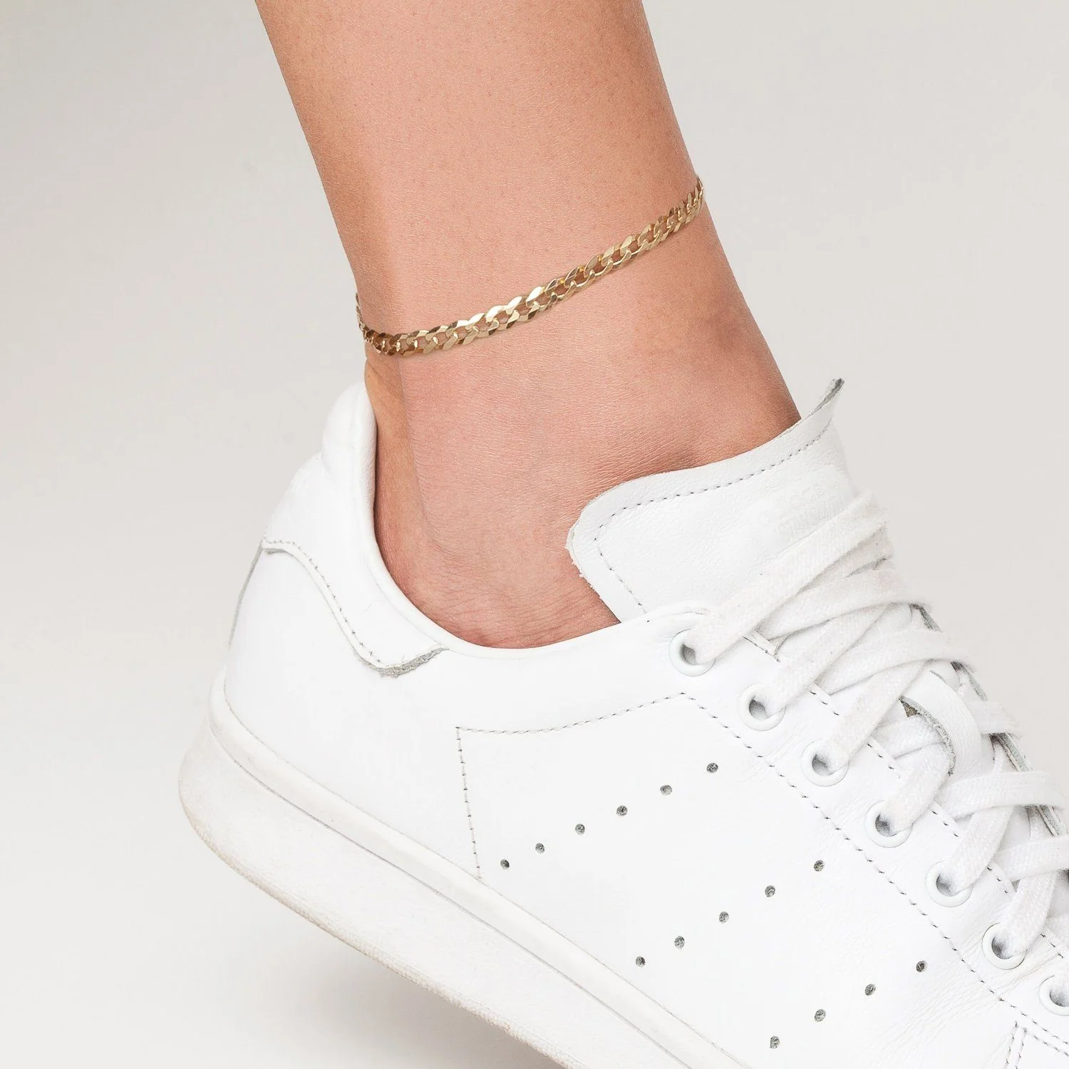 Large Gold Curb Chain Anklet - Image 10